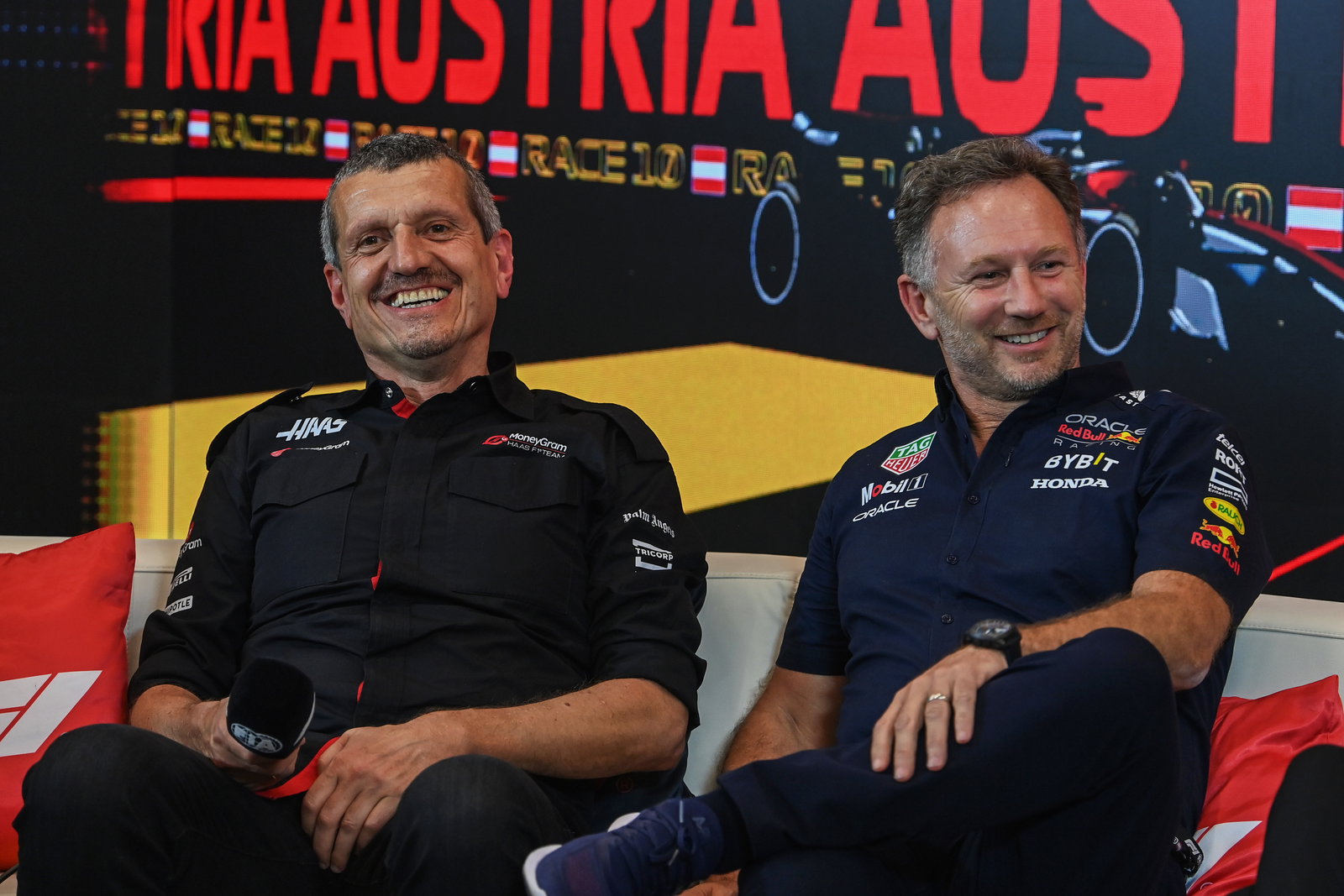 Guenther Steiner and Christian Horner 