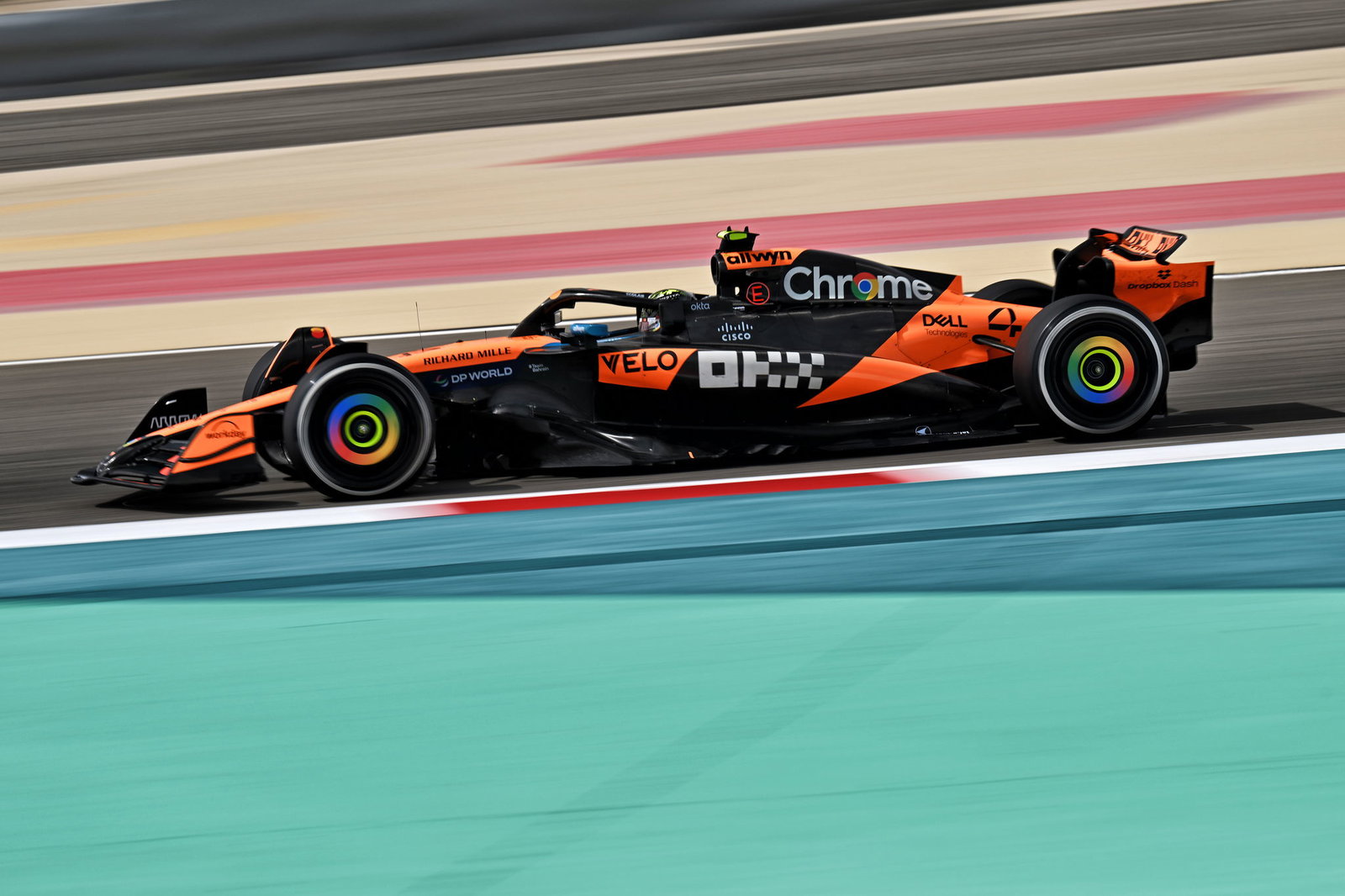 Lando Norris in testing