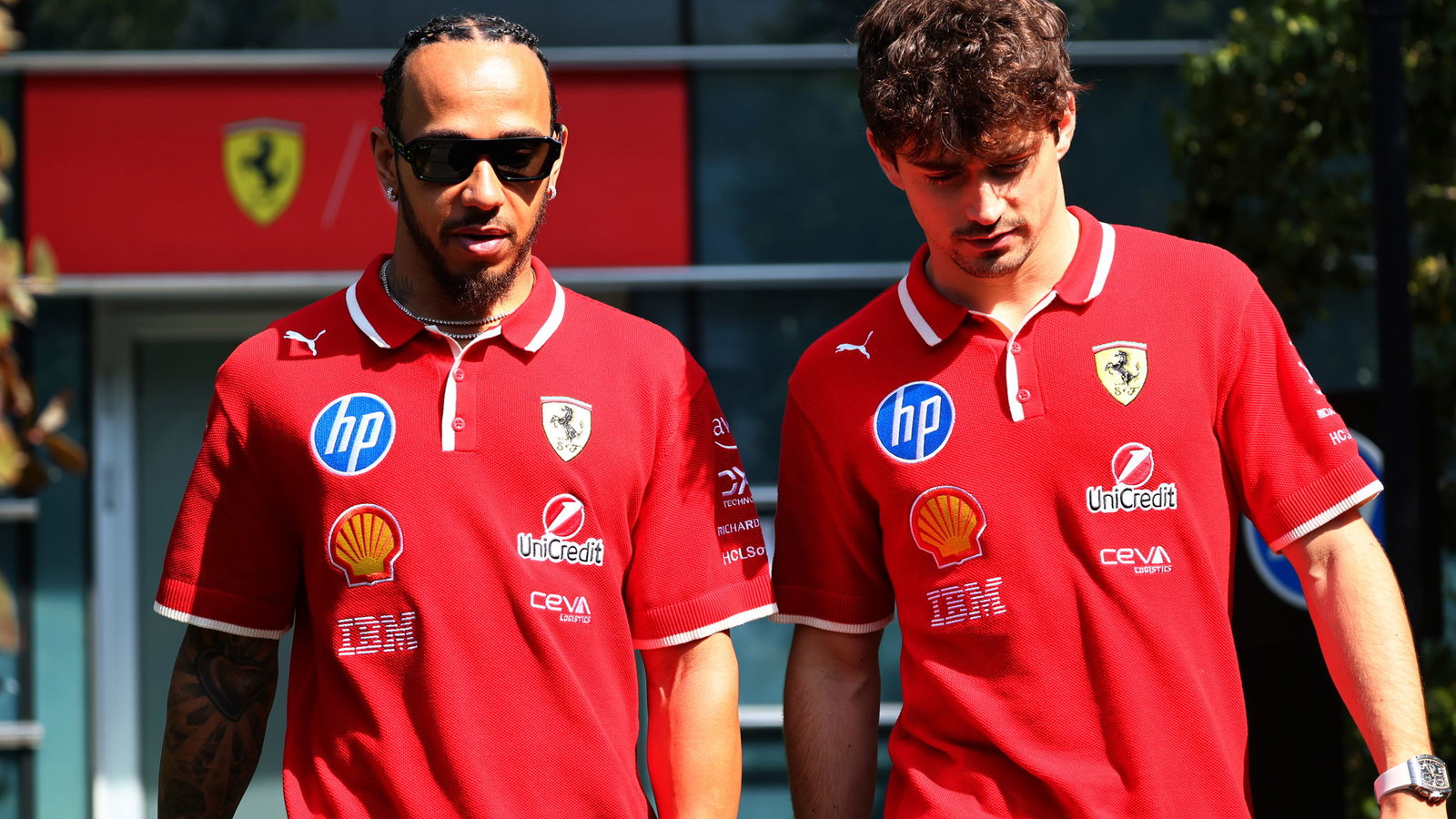 Lewis Hamilton and Charles Leclerc