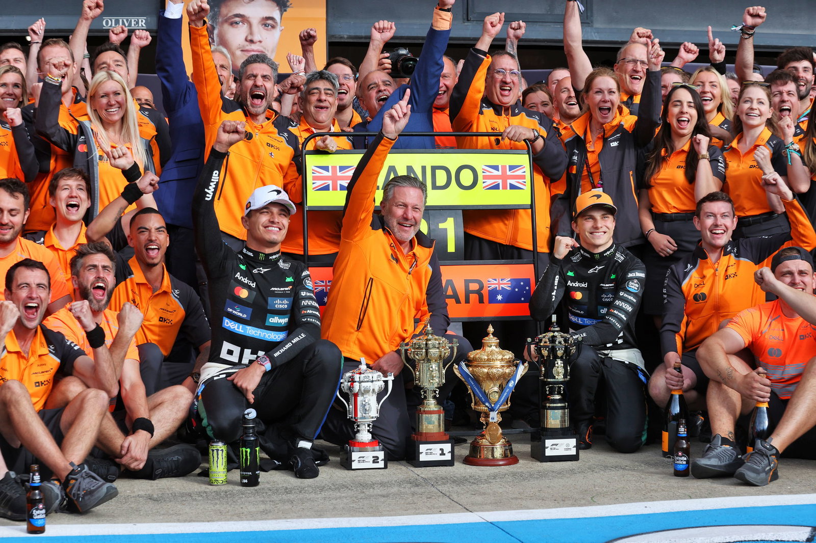 McLaren celebrate at the British Grand Prix