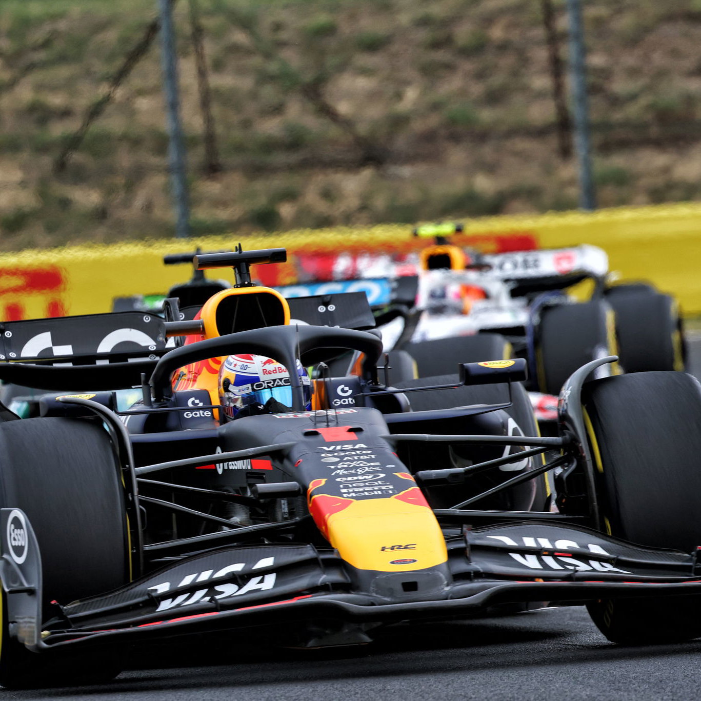 Max Verstappen on track in Hungary