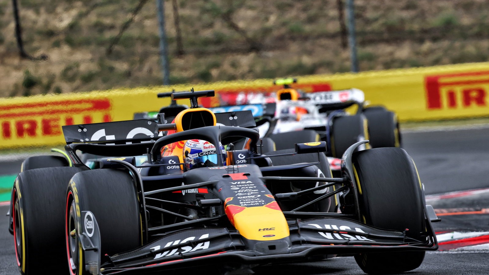 Max Verstappen on track in Hungary
