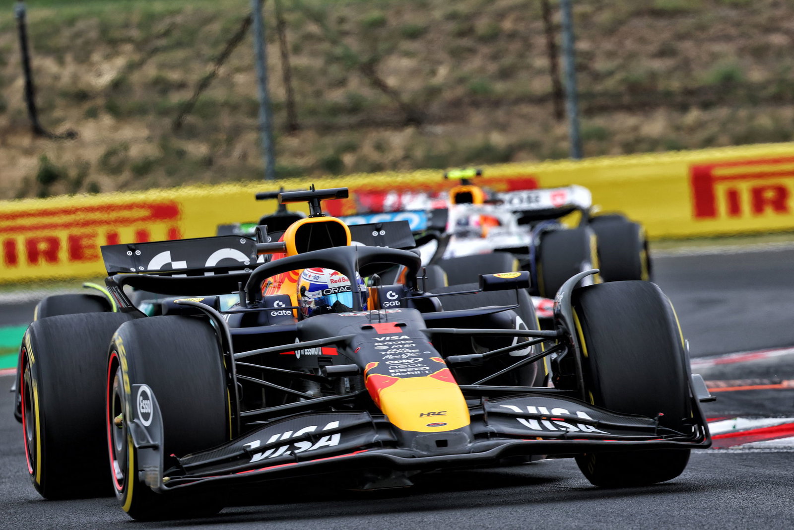 Max Verstappen on track in Hungary