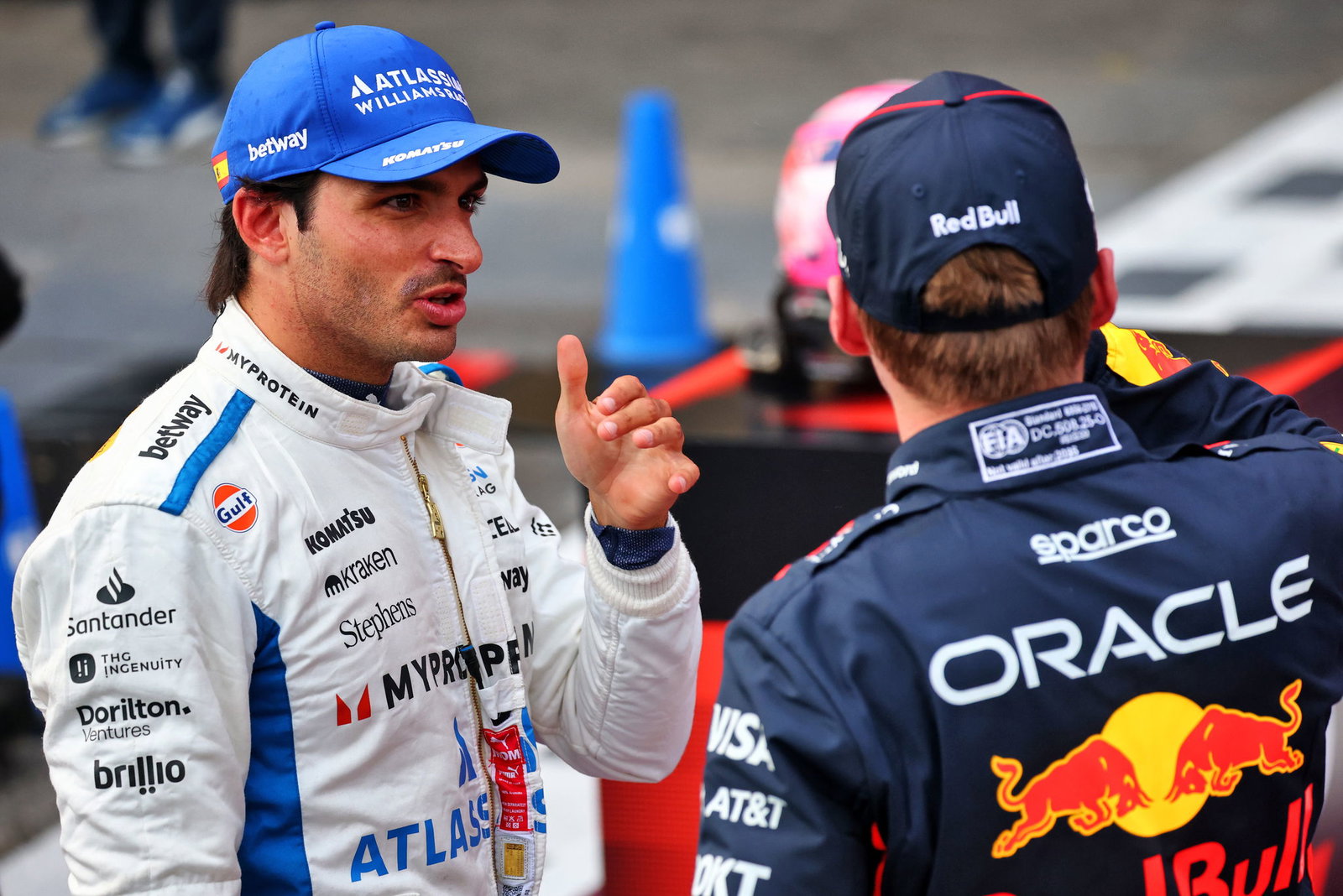 Carlos Sainz and Max Verstappen