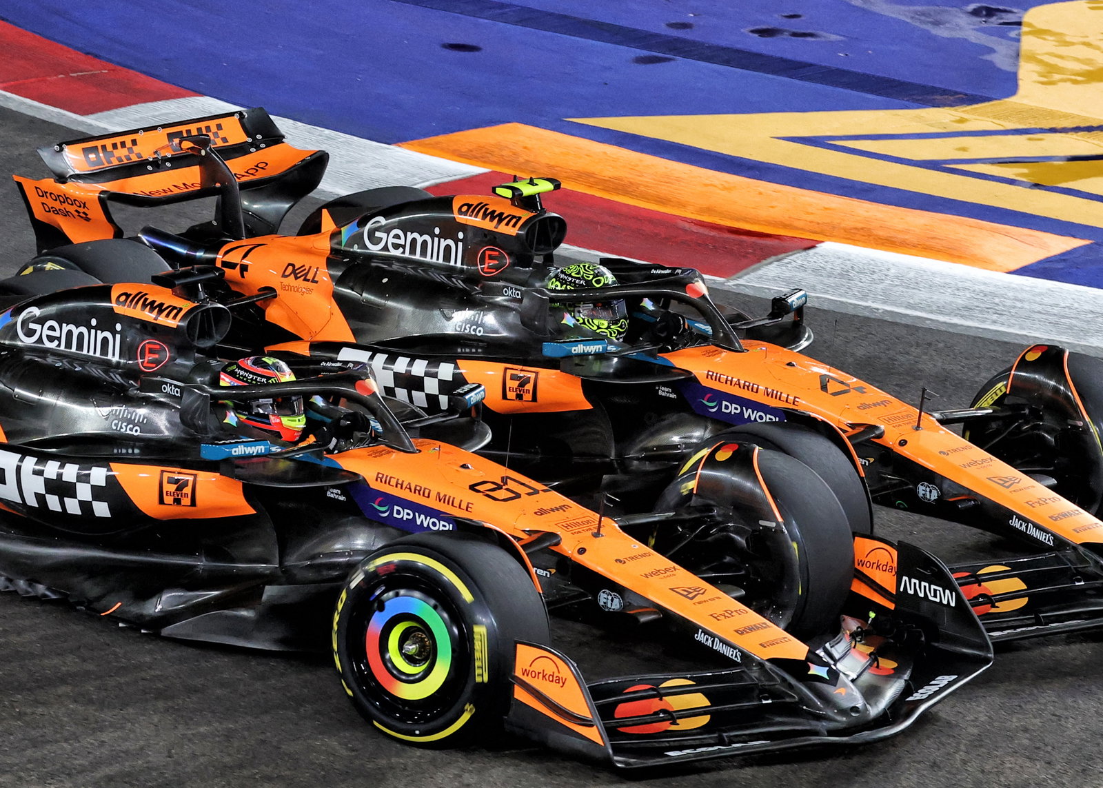 Norris barged into Piastri at Turn 3