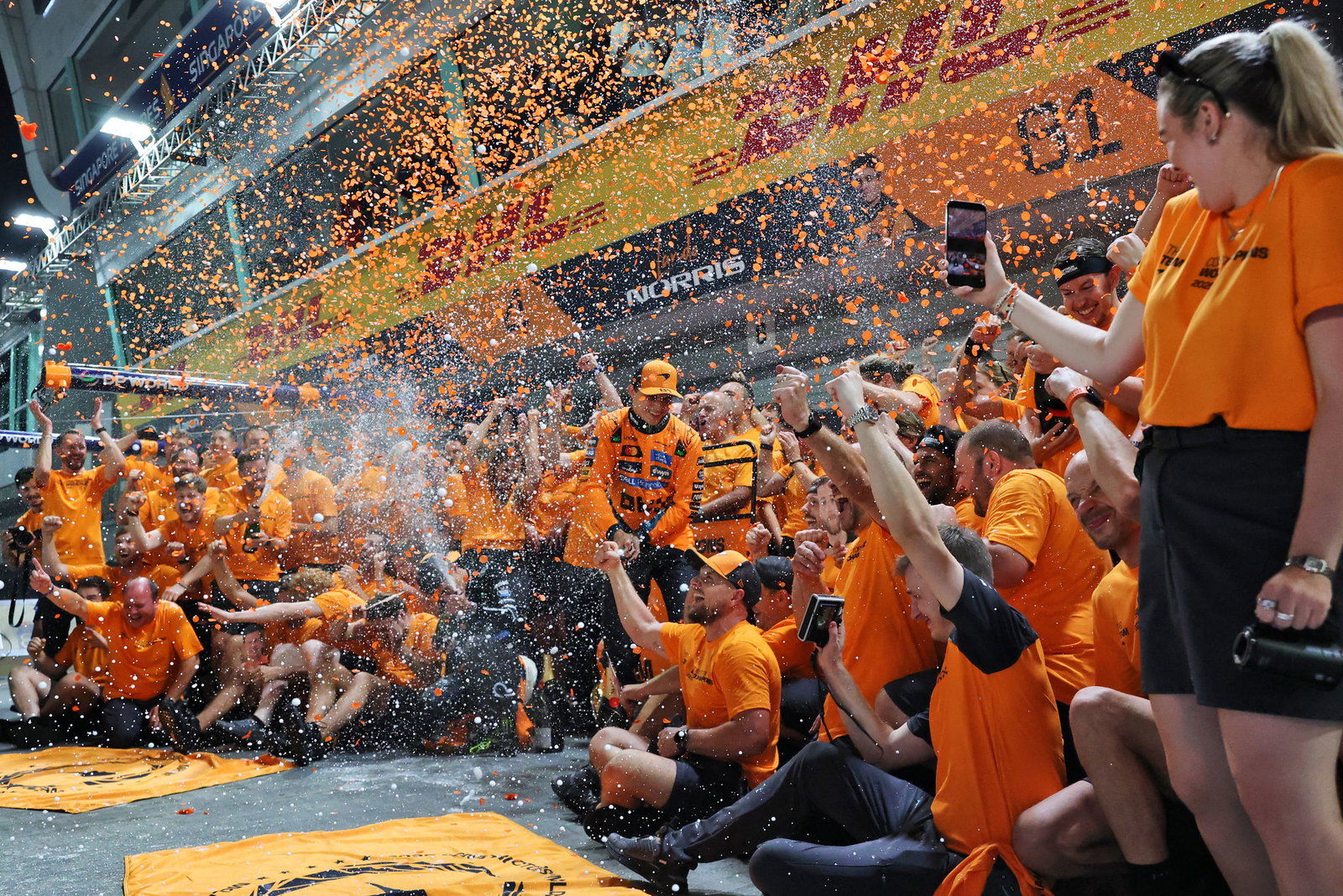 Norris leads McLaren's celebrations 