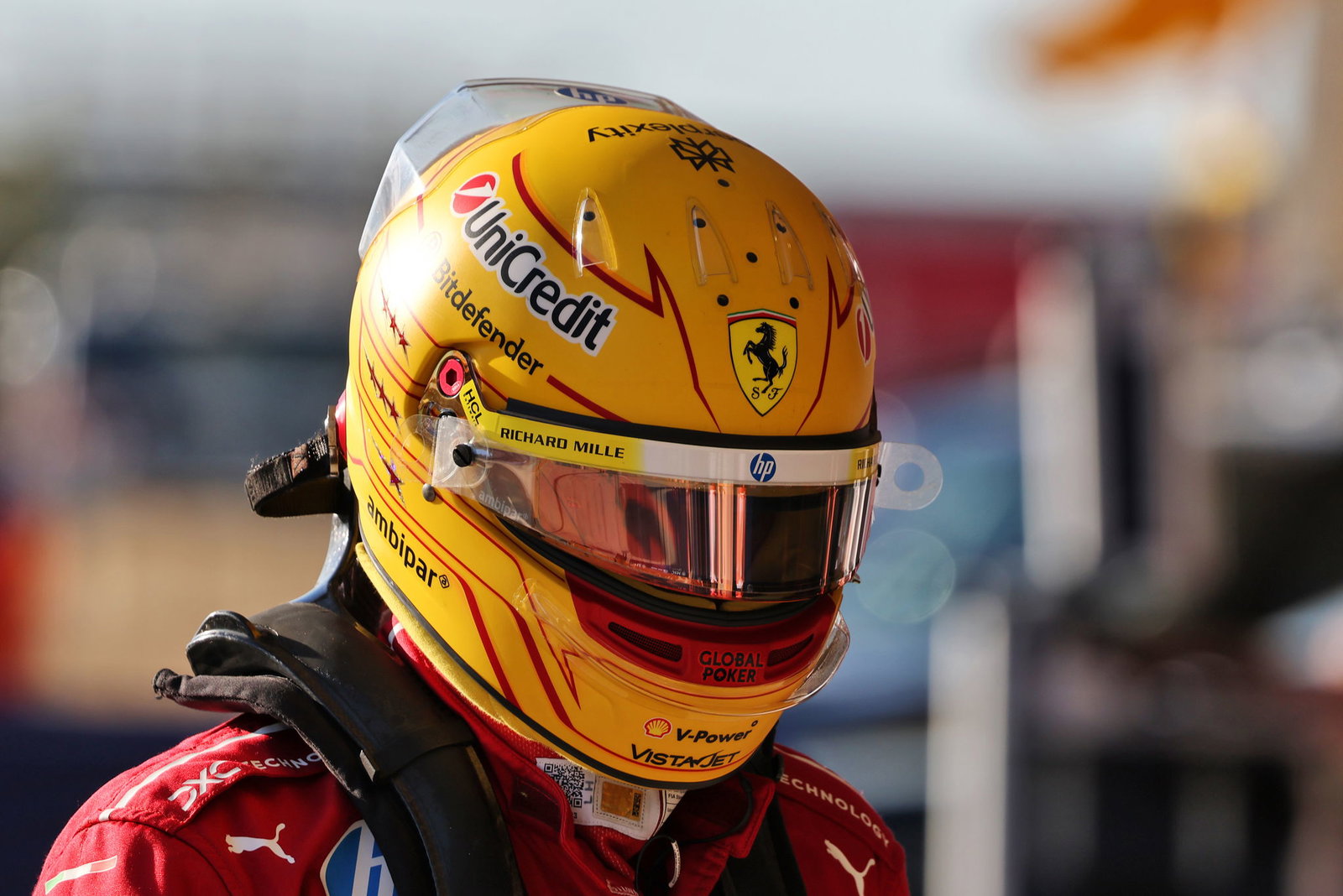 Hamilton equalled his best result for Ferrari in the US GP