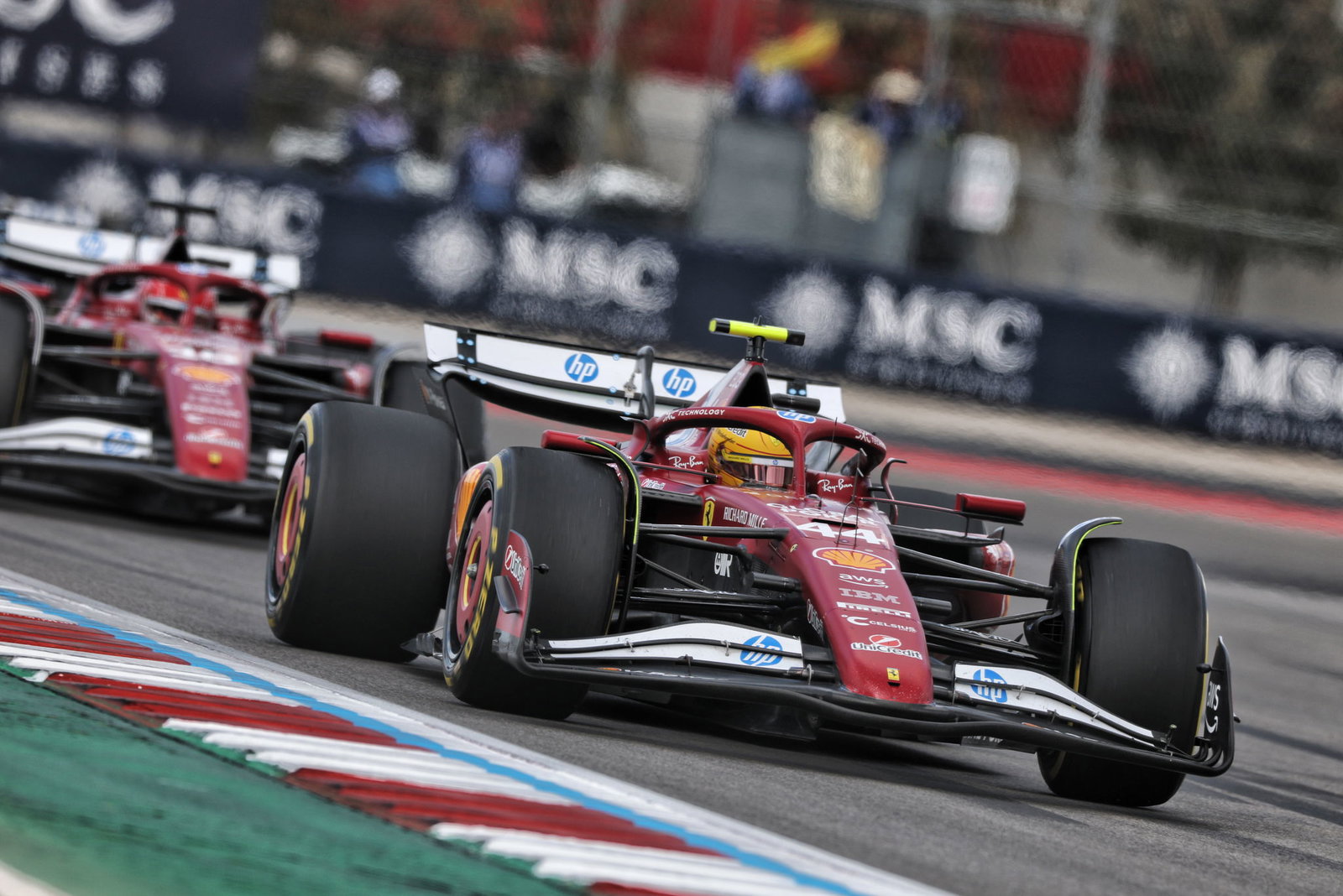 Lewis Hamilton and Charles Leclerc