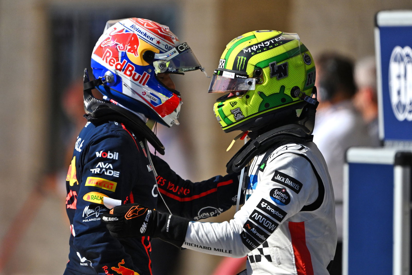 Max Verstappen and Lando Norris 