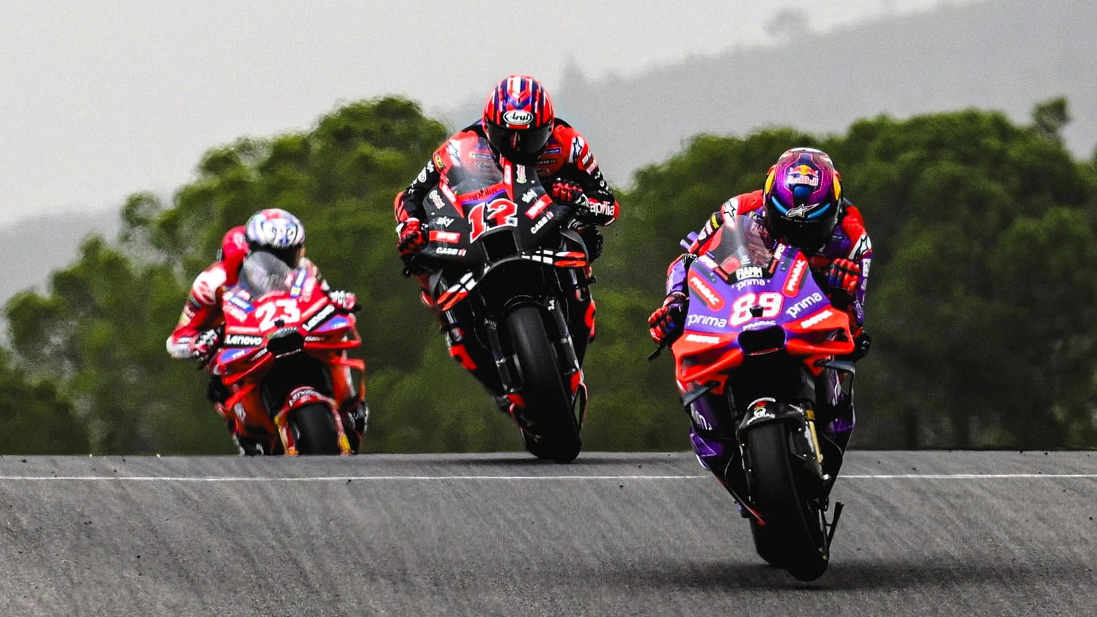 Jorge Martin leads, 2024 Portimao MotoGP