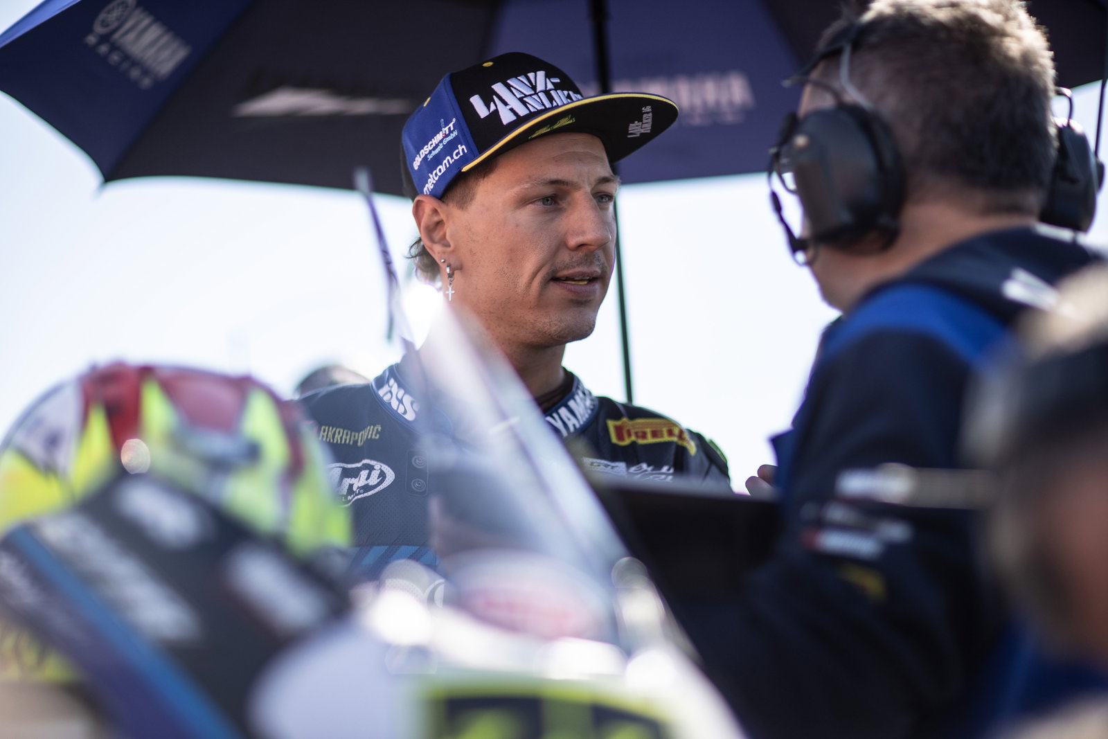 Dominique Aegerter, 2025 Aragon WorldSBK, grid. Credit: Gold and Goose.