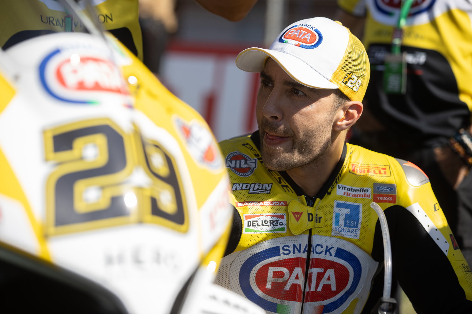 Andrea Iannone, 2025 Estoril WorldSBK, grid. Credit: Gold and Goose.