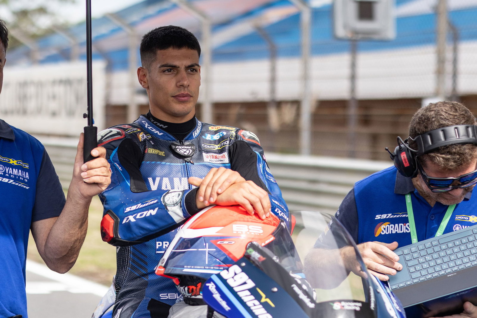 Michael Ruben Rinaldi, 2025 Estoril WorldSBK, grid. Credit: Gold and Goose.