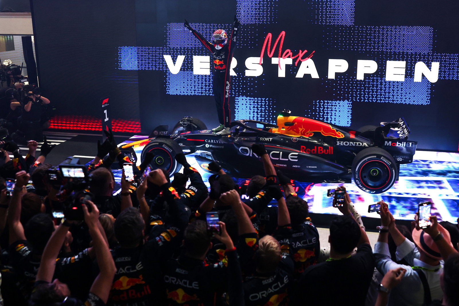 Verstappen celebrates his seventh win of 2025