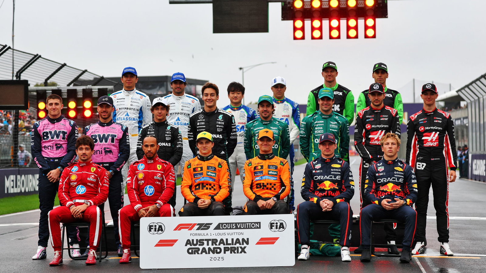 The 2025 F1 grid 