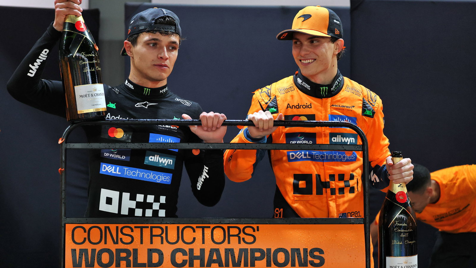 Norris and Piastri are separated by one point 