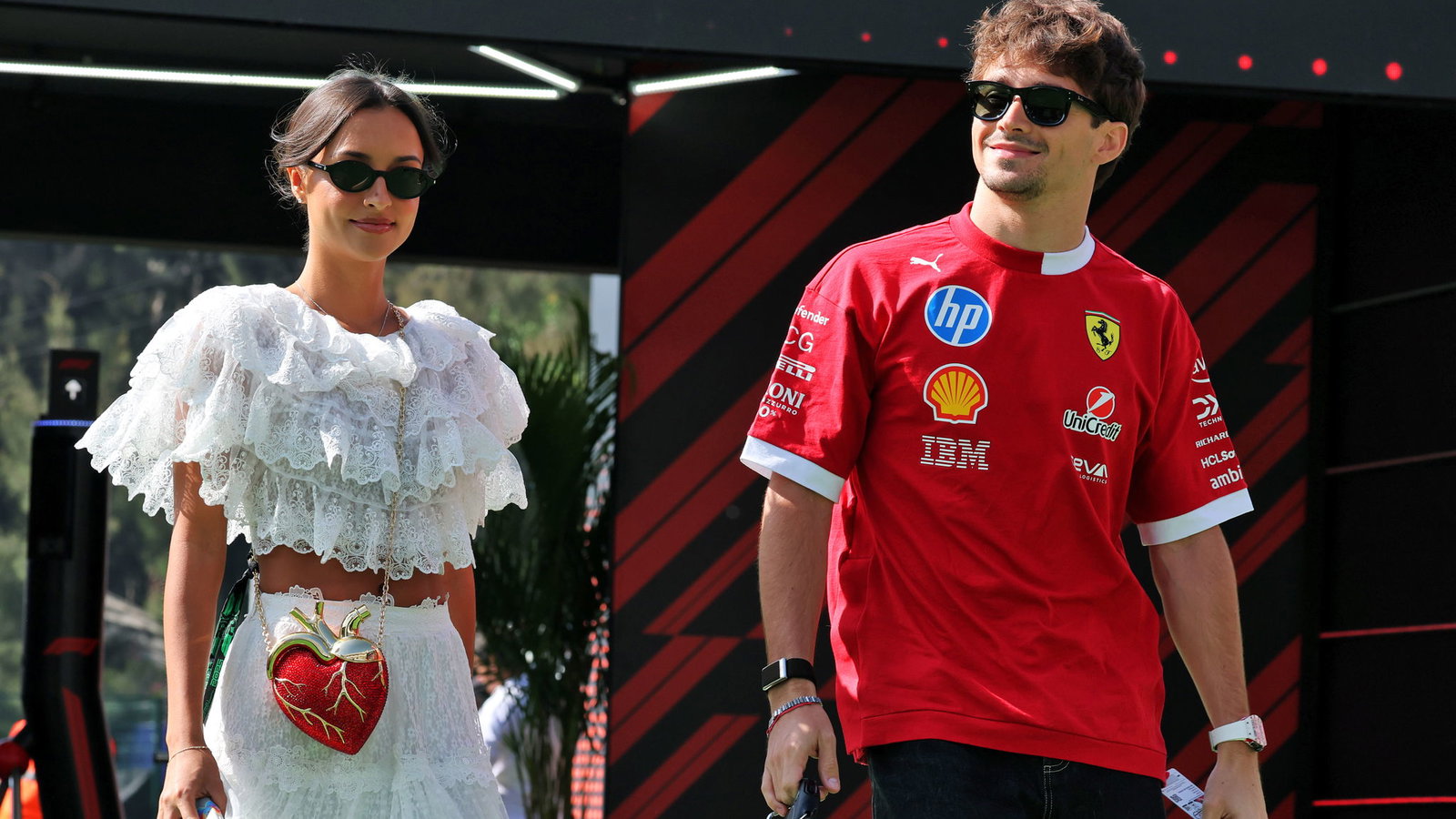 Charles Leclerc and Alexandra Saint Mleux 