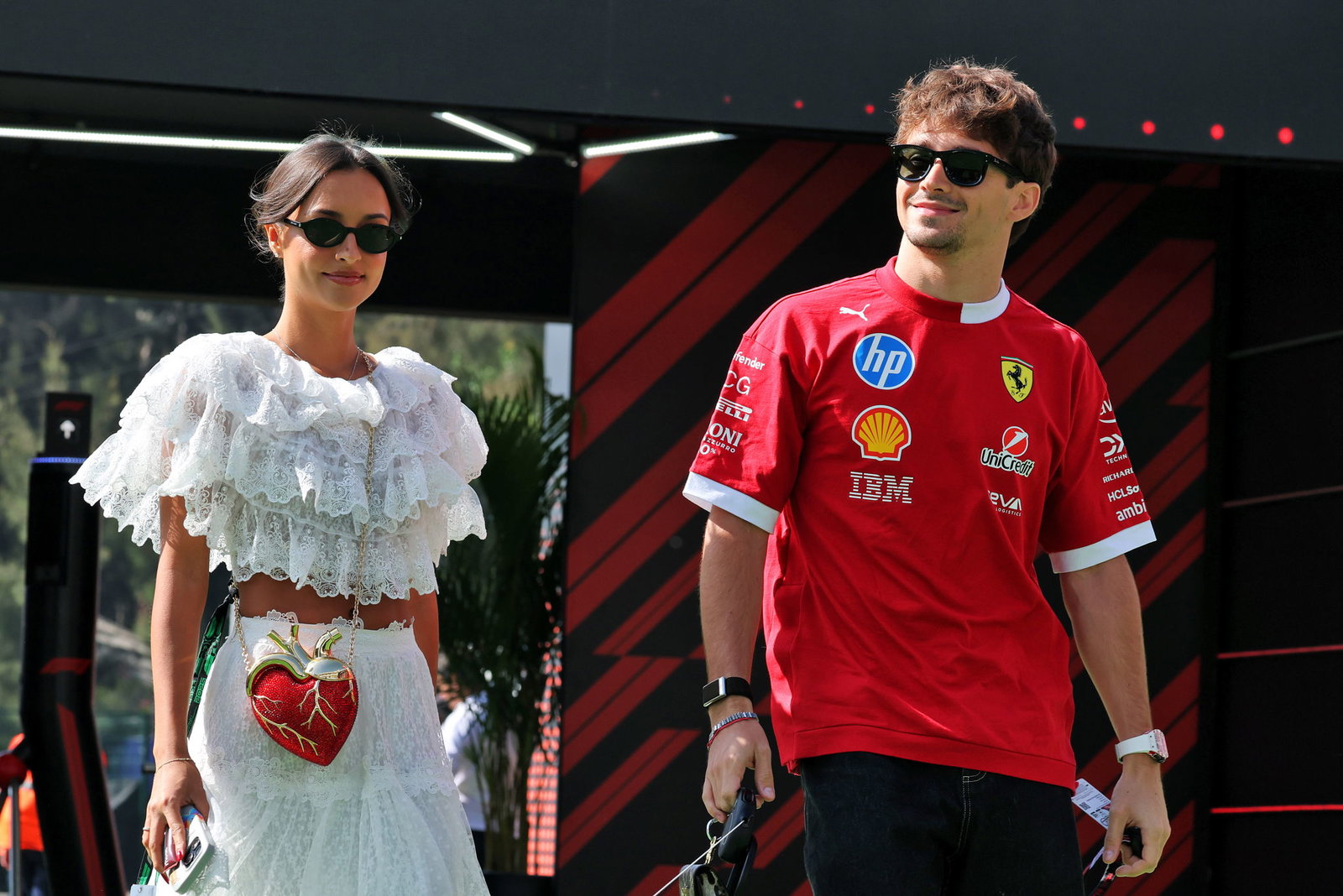 Charles Leclerc and Alexandra Saint Mleux 