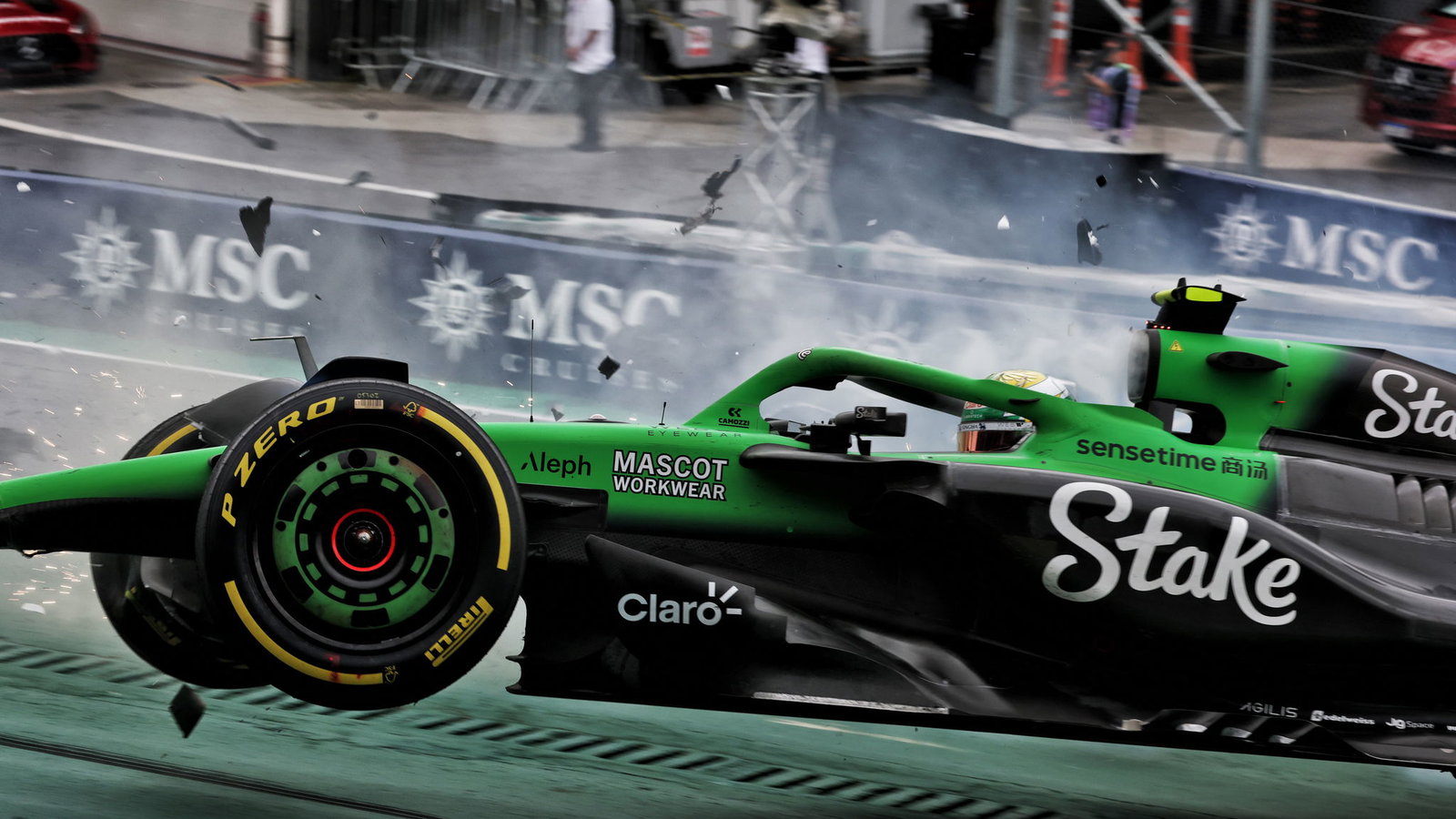 Bortoleto went airborne in the scary crash 