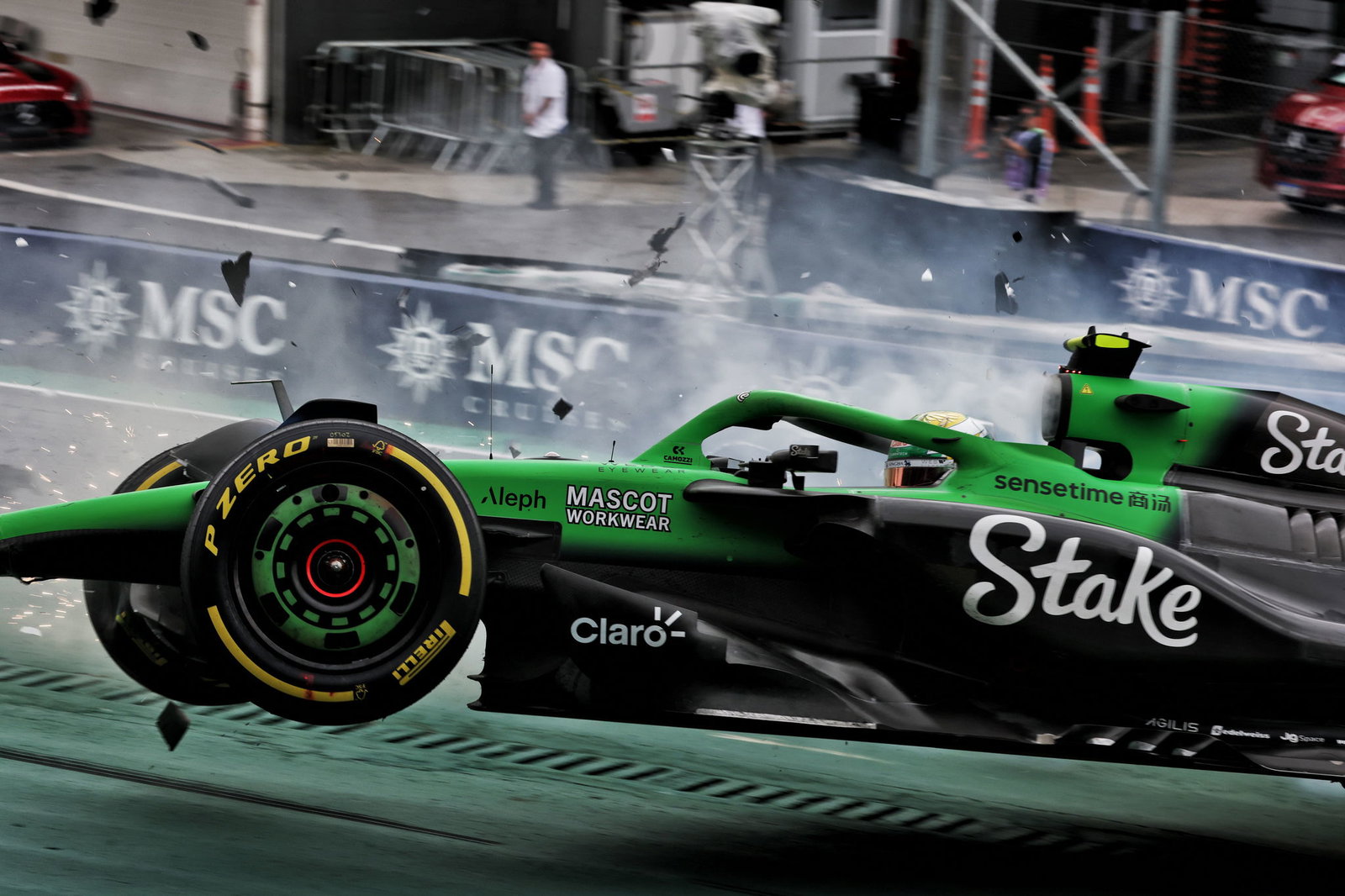 Bortoleto went airborne in the scary crash 