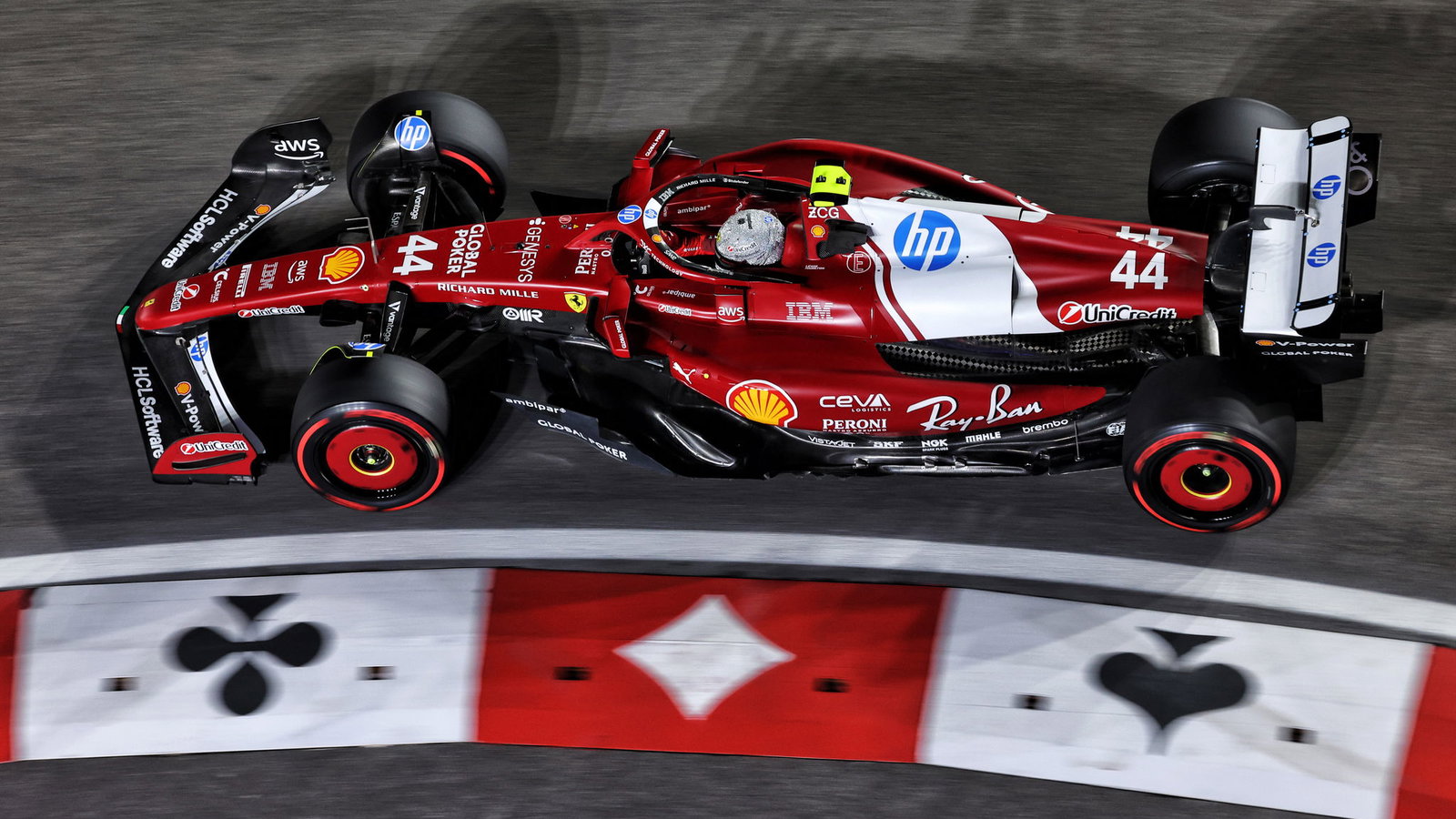 Hamilton struggled to put a lap together 