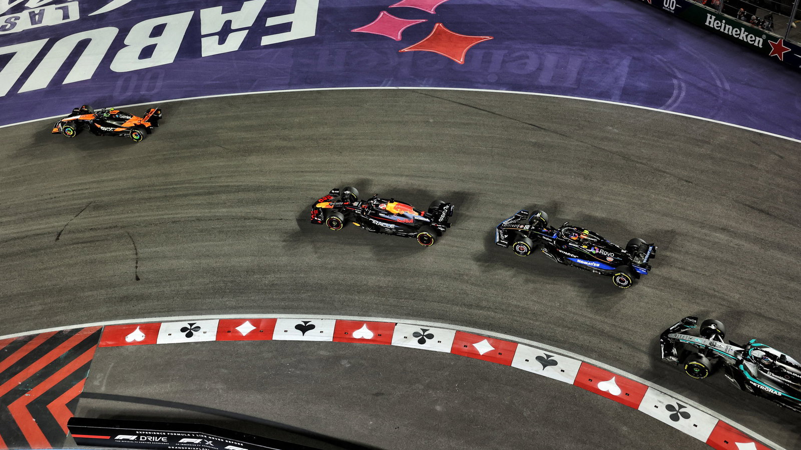 Norris lost the lead to Verstappen at the start