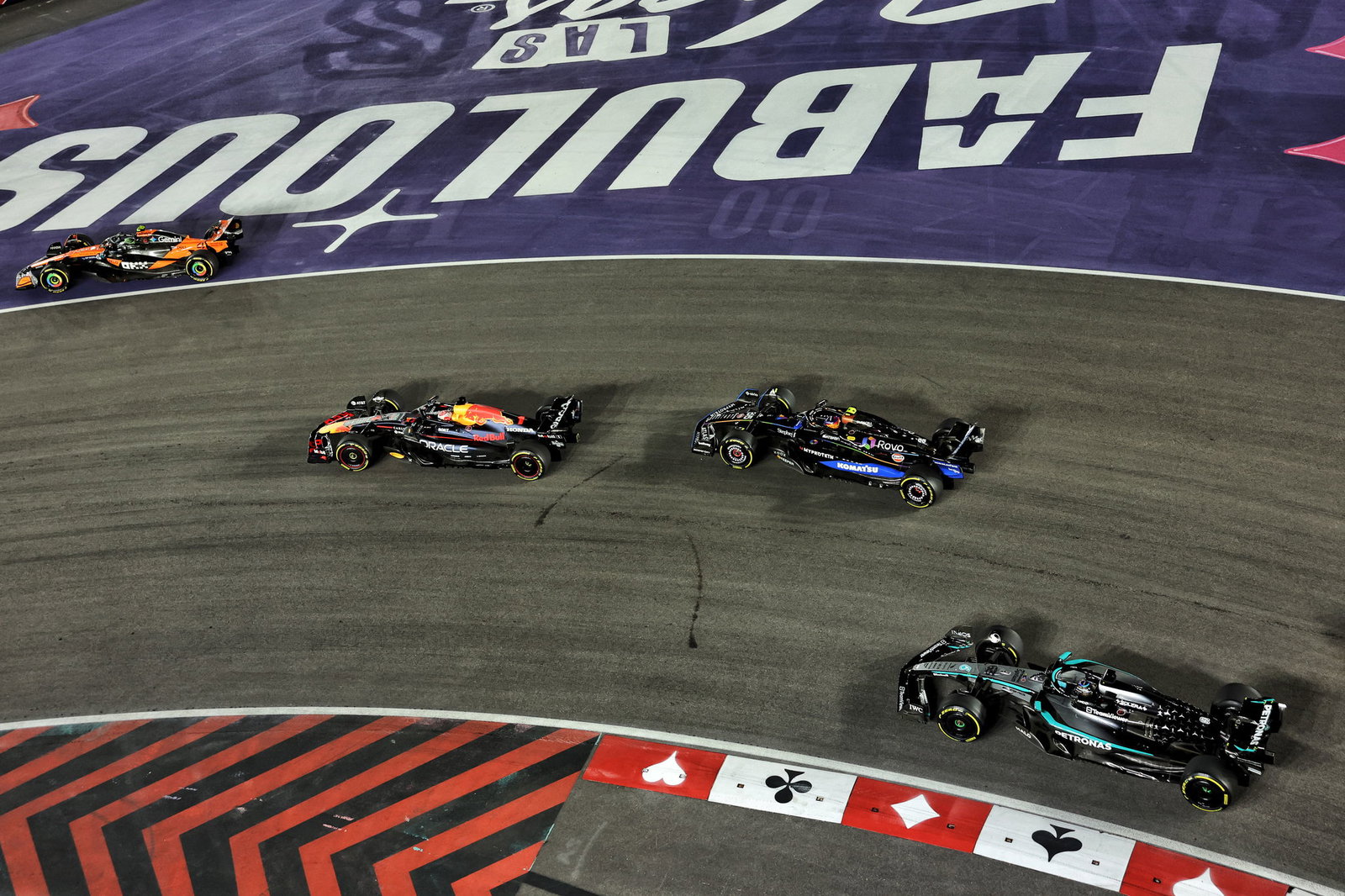 Norris ran wide and lost the lead to Verstappen