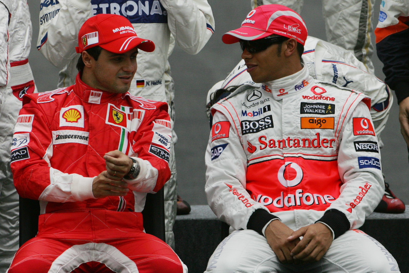 Felipe Massa and Lewis Hamilton 