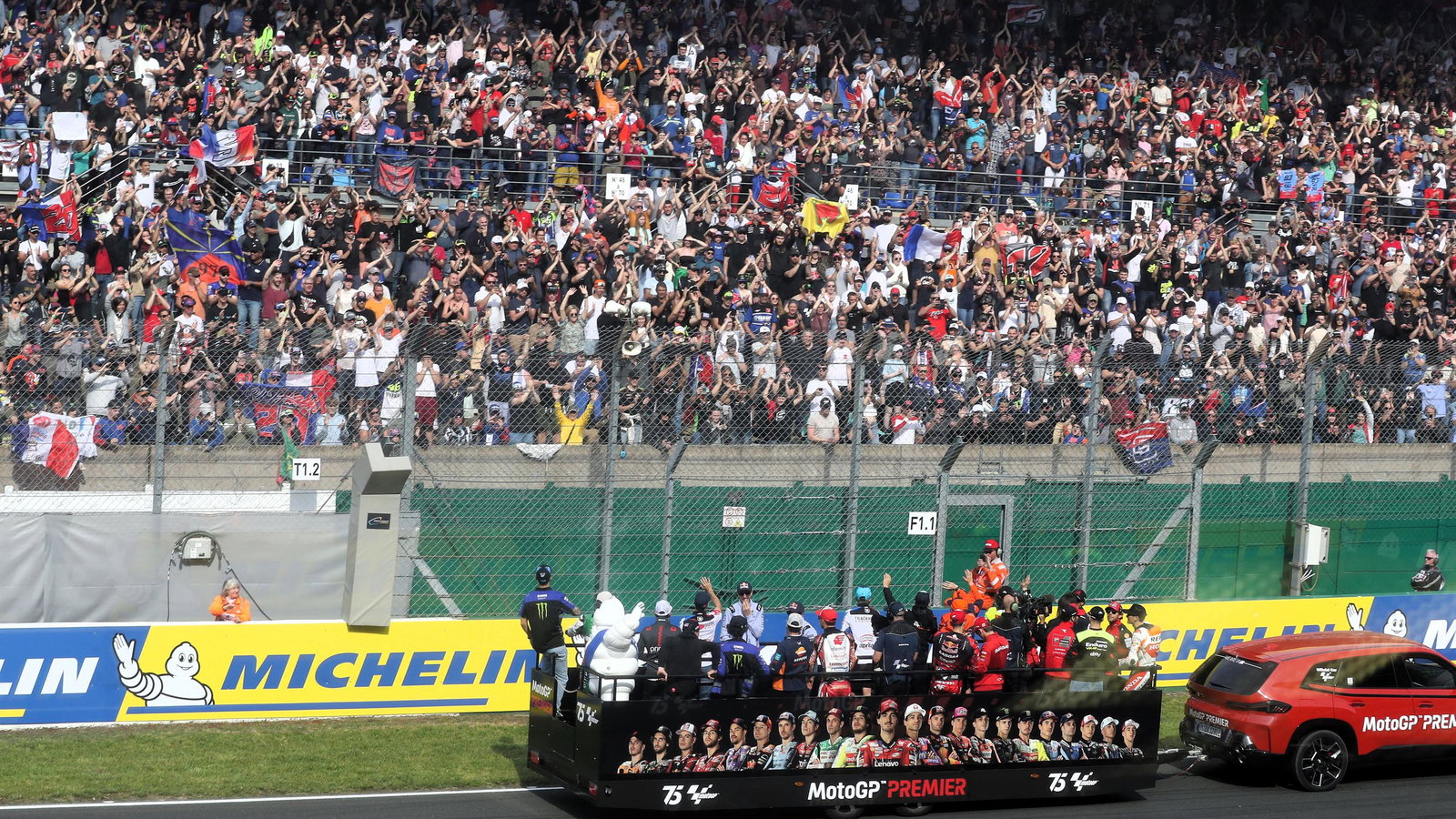 MotoGP rider parade 2025 French MotoGP