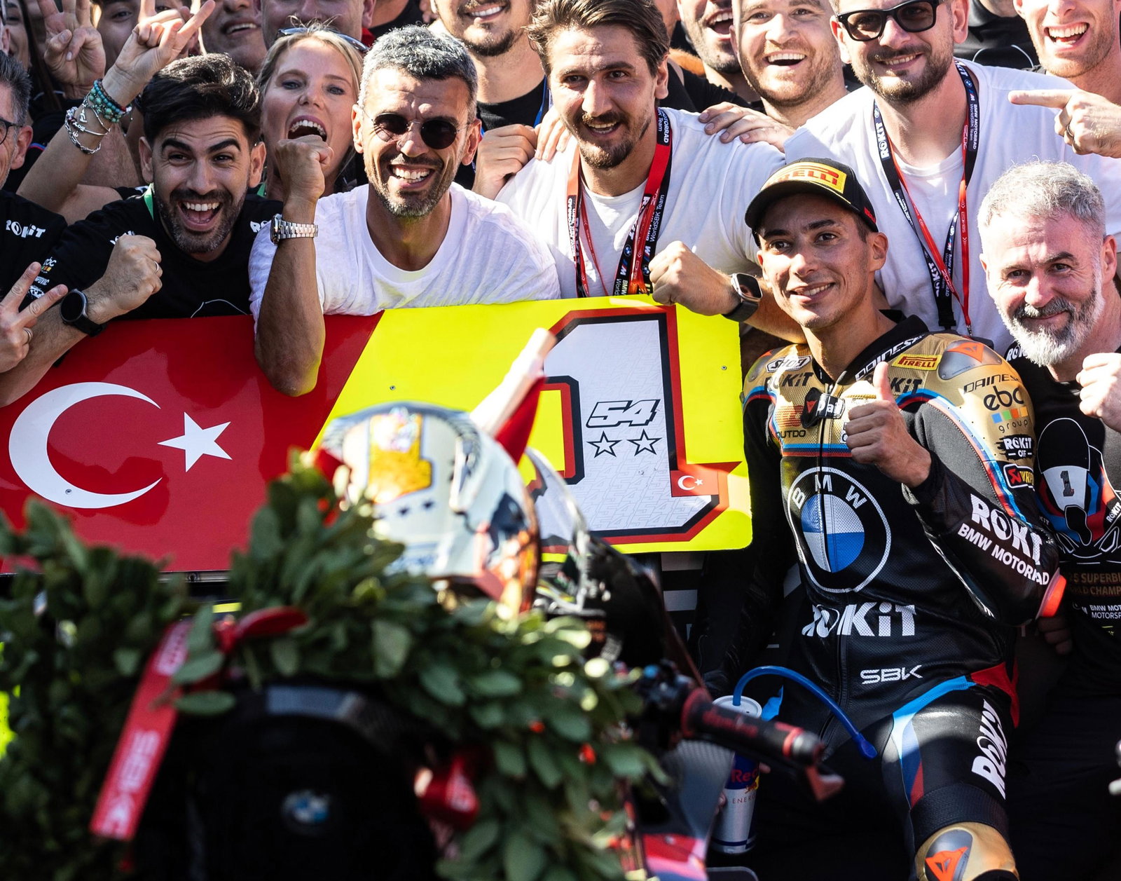 Toprak Razgatlioglu celebrates 2025 WorldSBK title