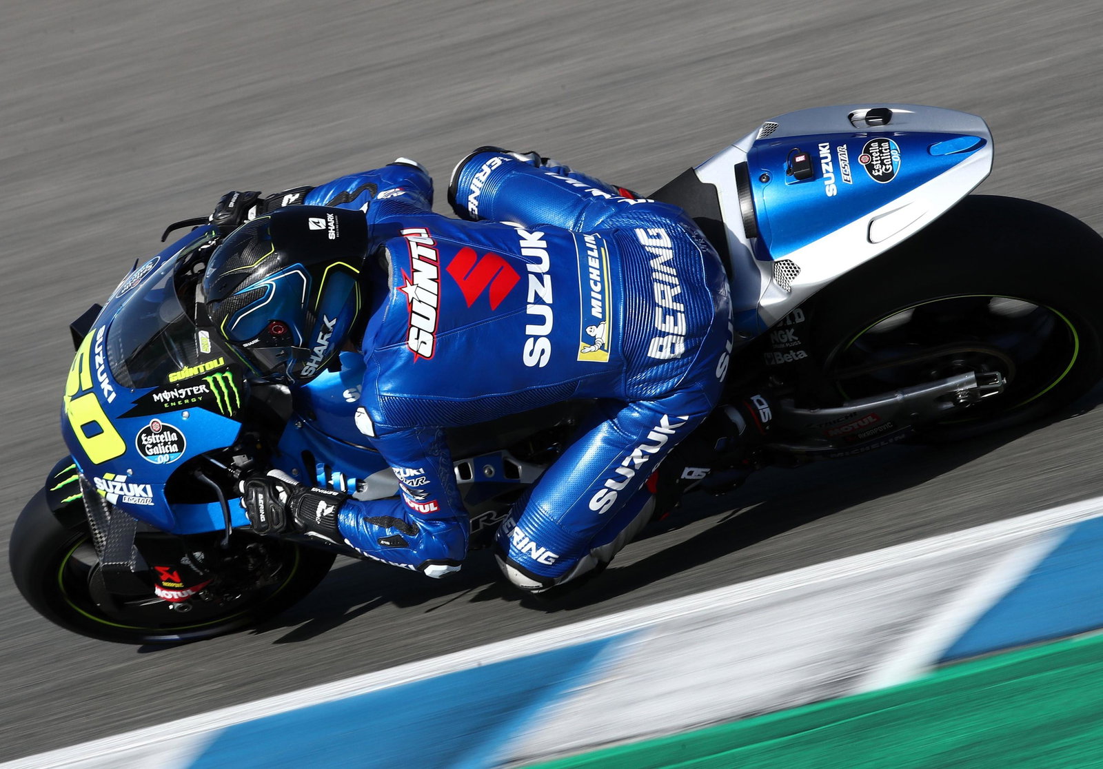 Sylvain Guintoli tests the Suzuki GSX-RR