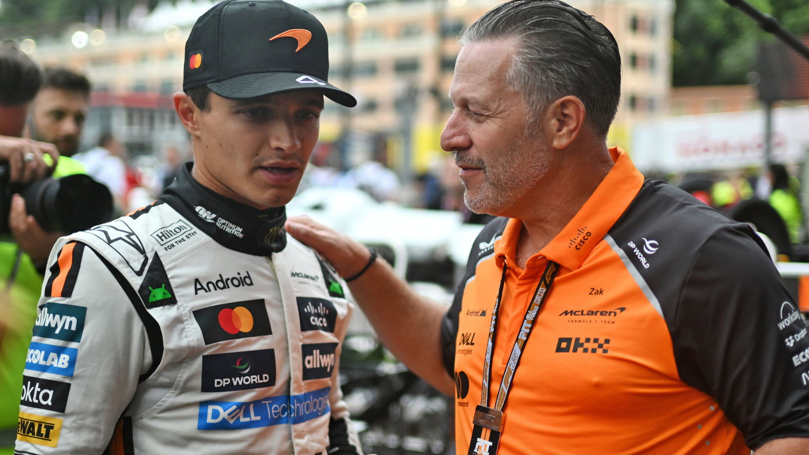 Norris and McLaren F1 boss Zak Brown