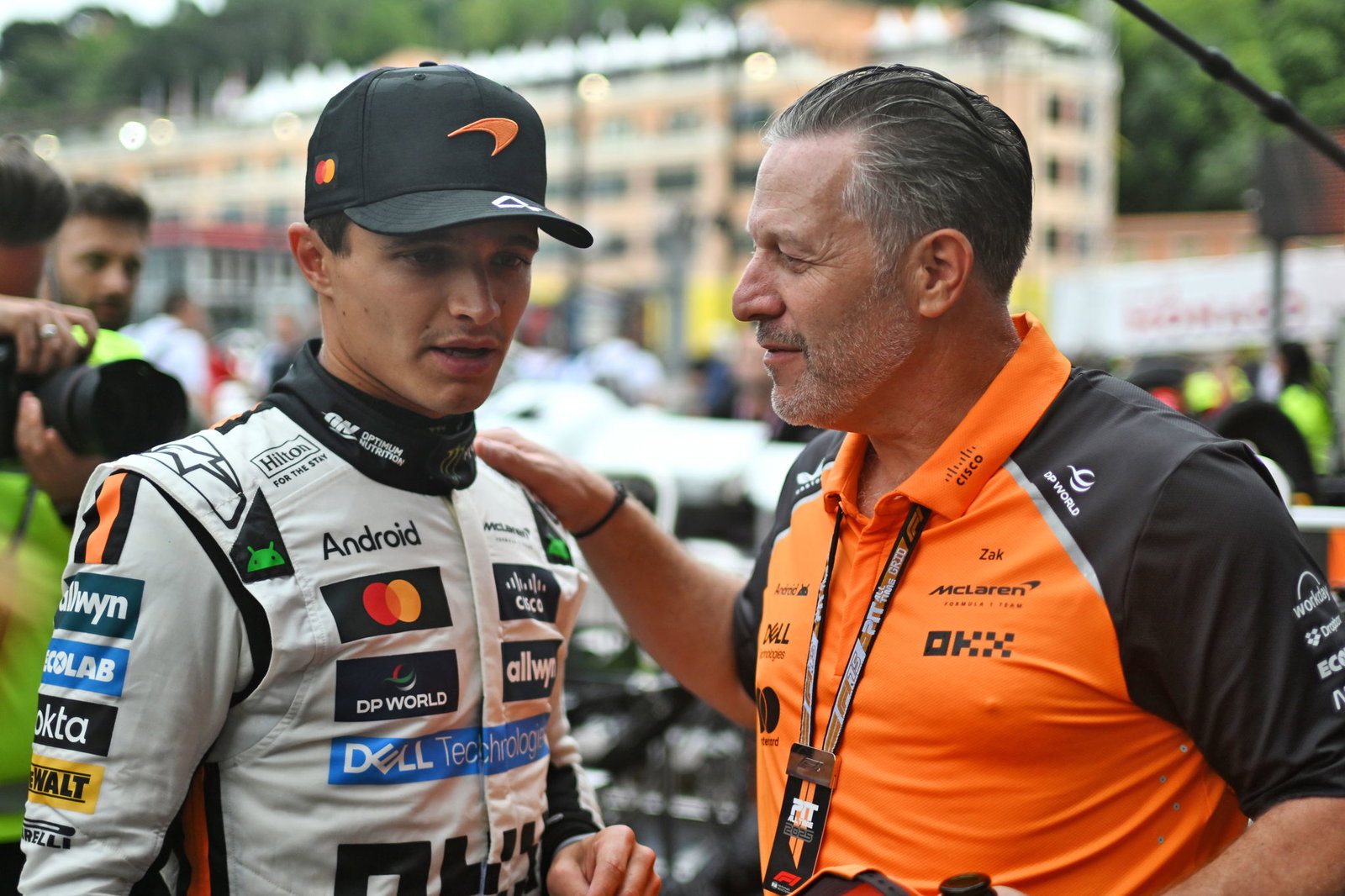 Norris and McLaren F1 boss Zak Brown