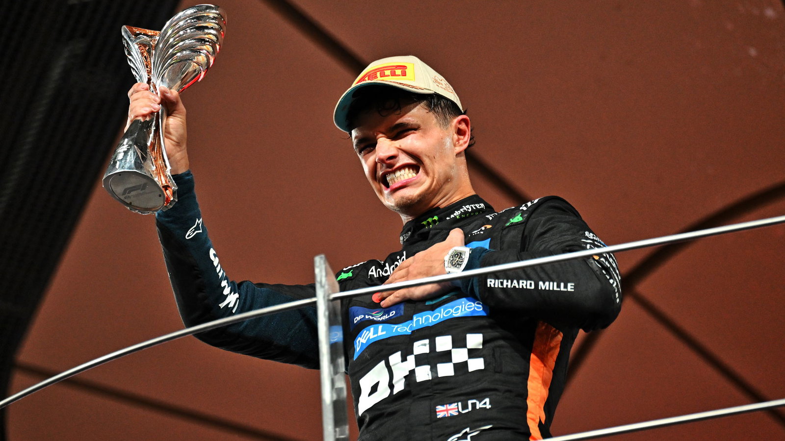 Norris celebrates his maiden F1 world title 