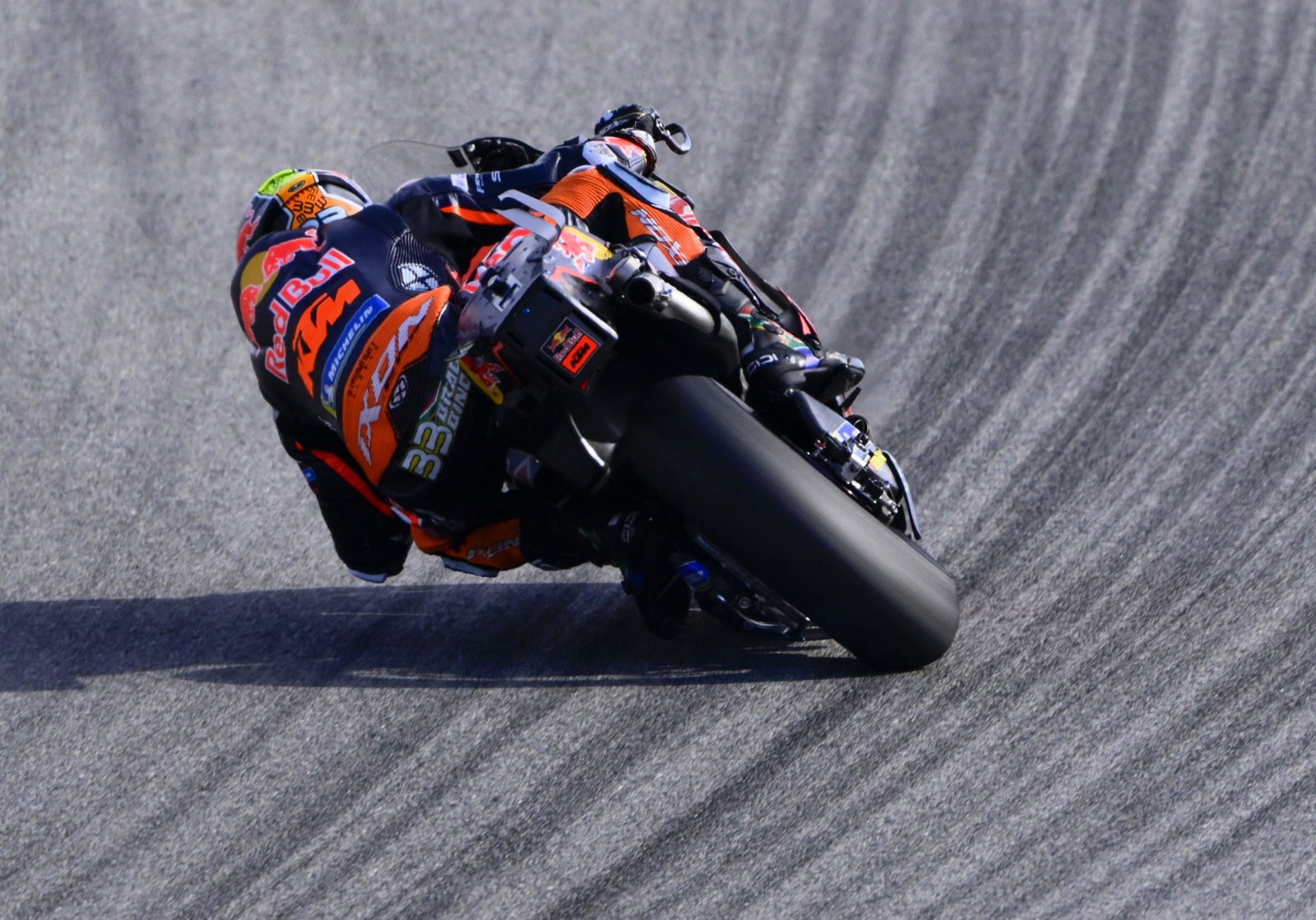 Brad Binder sliding his KTM RC16