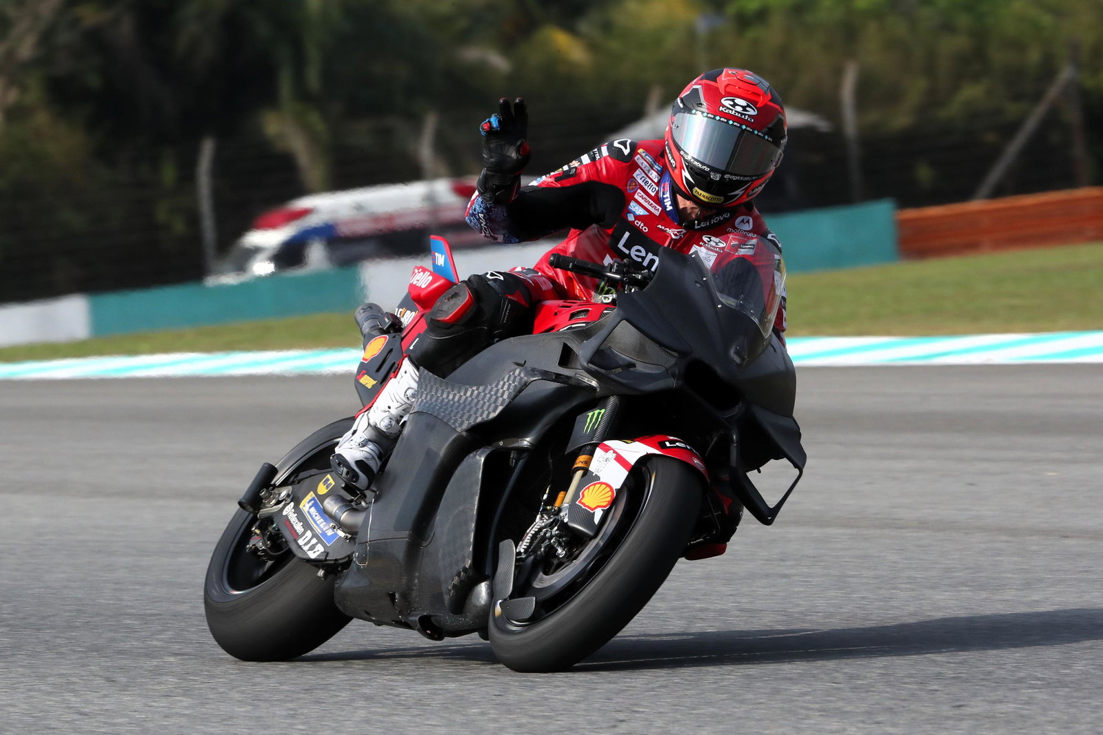 Michele Pirro riding with new Ducati aero, 2026 Sepang MotoGP Shakedown.