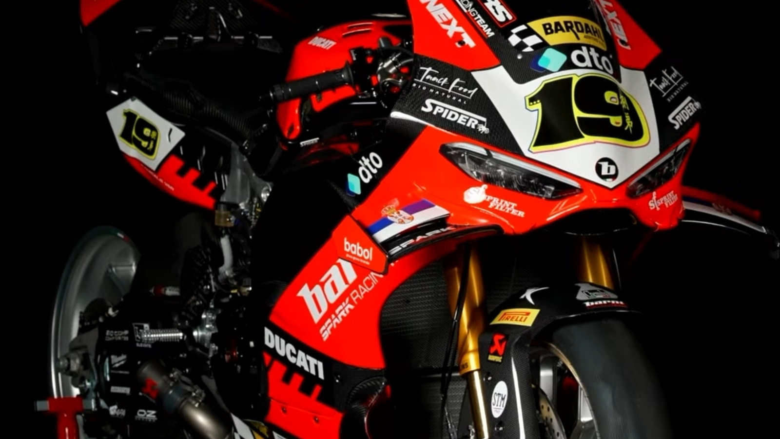 Alvaro Bautista's Barni Ducati in the team's 2026 season launch video. Credit: Instagram/Barni Spark Racing.