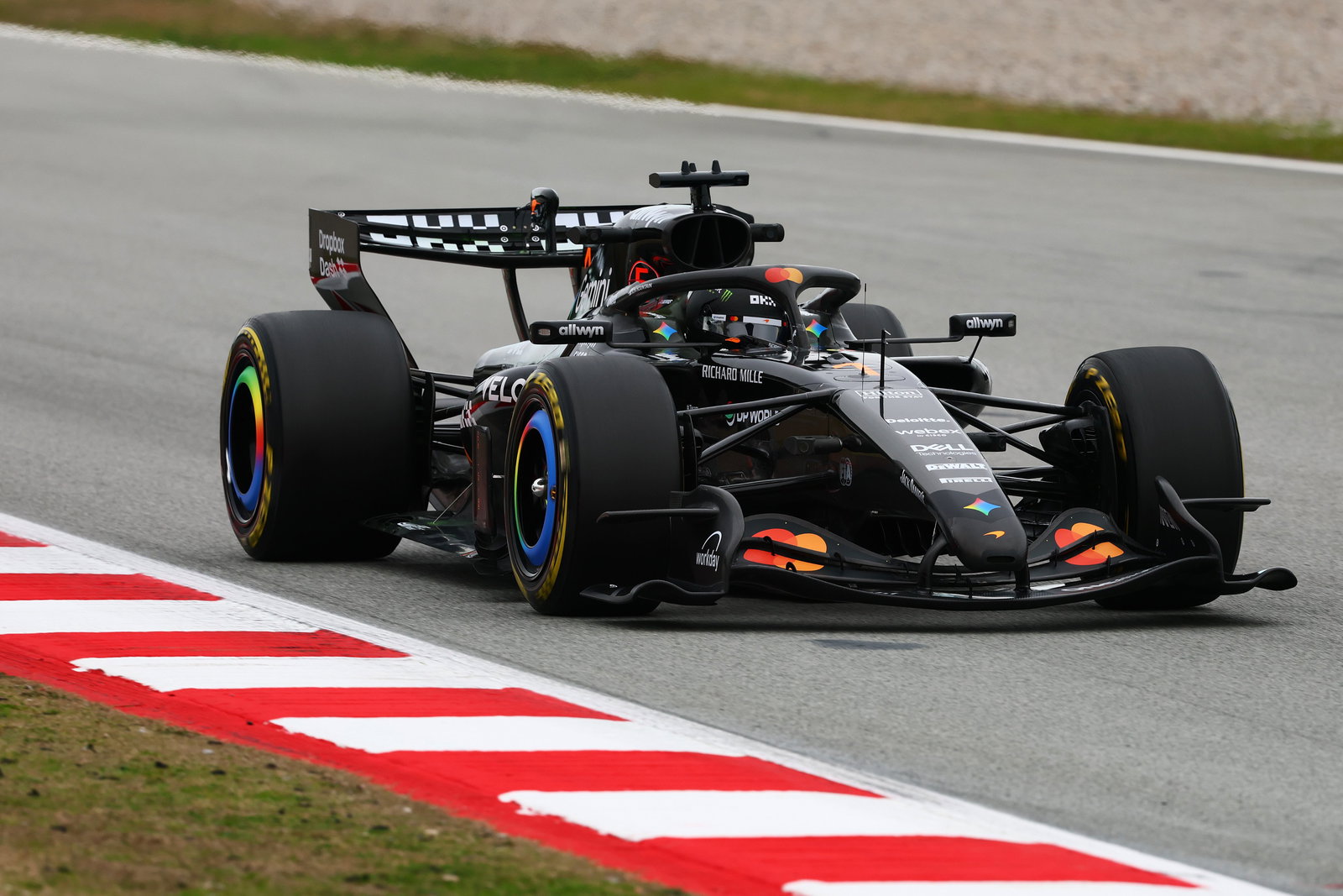 McLaren's MCL40 on track for the first time in F1 2026