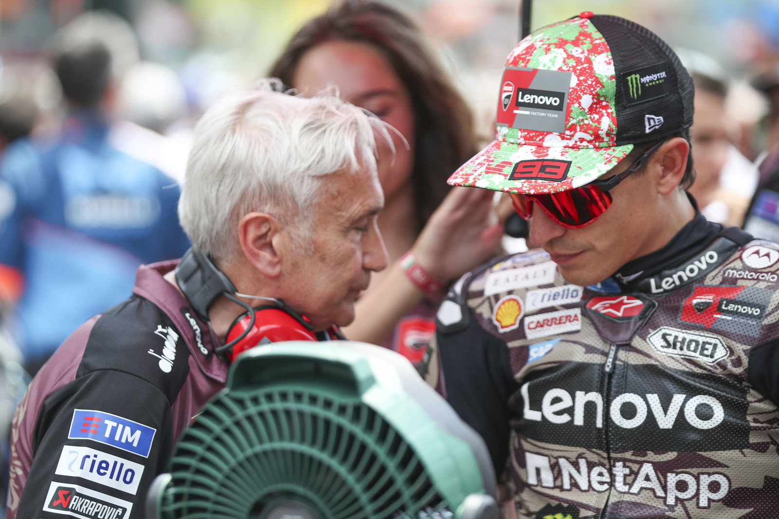 Davide Tardozzi, Marc Marquez, 2025 Italian MotoGP