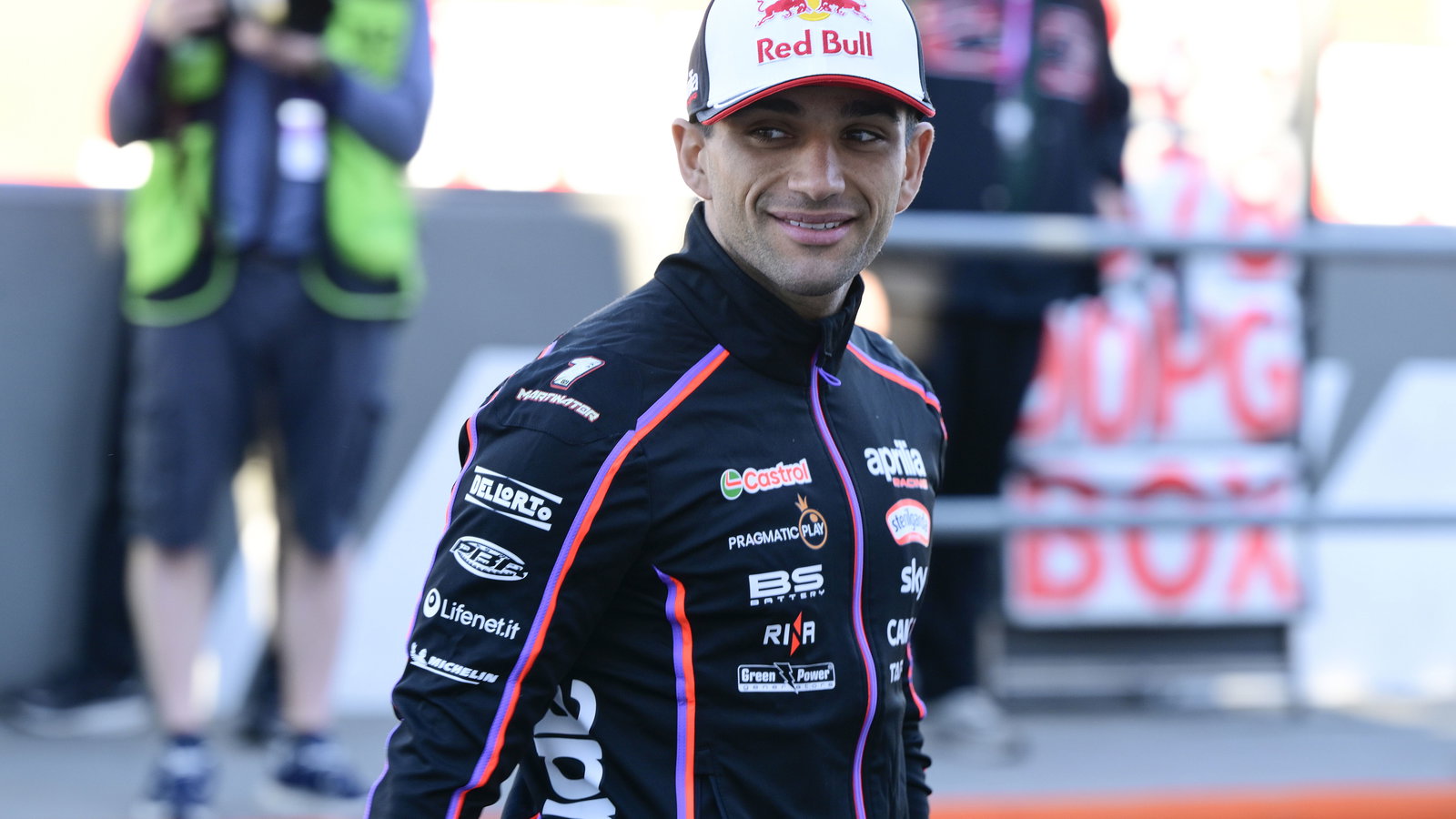 Jorge Martin, 2025 MotoGP Valencia Test, pit lane. Credit: Gold and Goose.