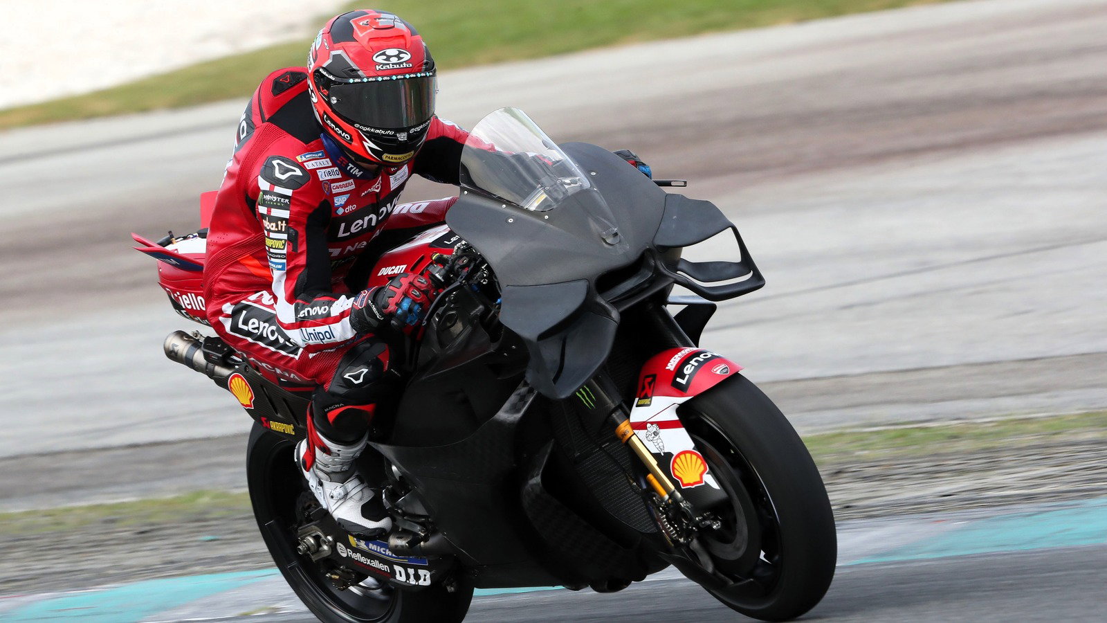 Michele Pirro with the latest Ducati aero, 2026 Sepang MotoGP Shakedown Test.