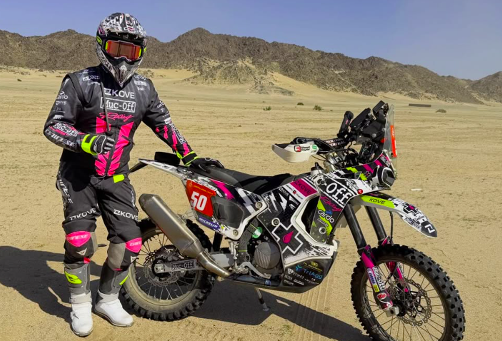 James Hillier with Kove 450 Rally at 2026 Dakar. Credit: Instagram/James Hillier.