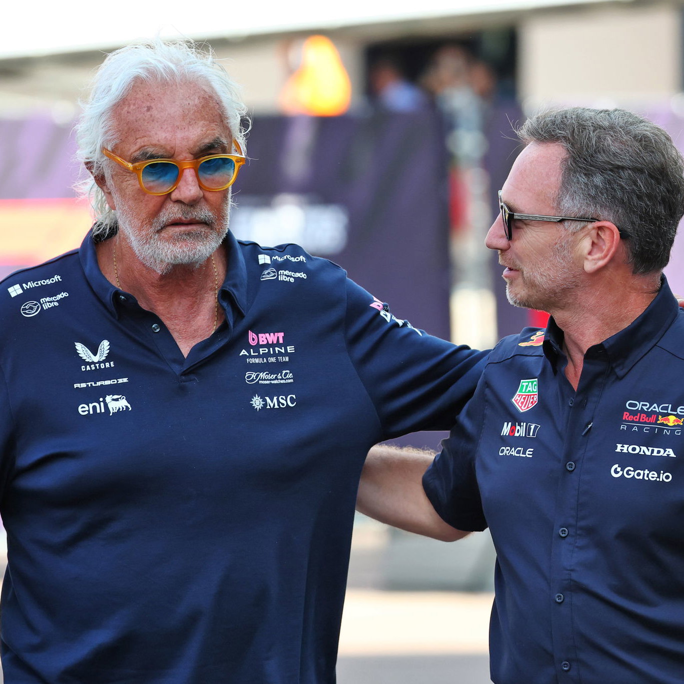 Horner and Briatore at Monaco last year