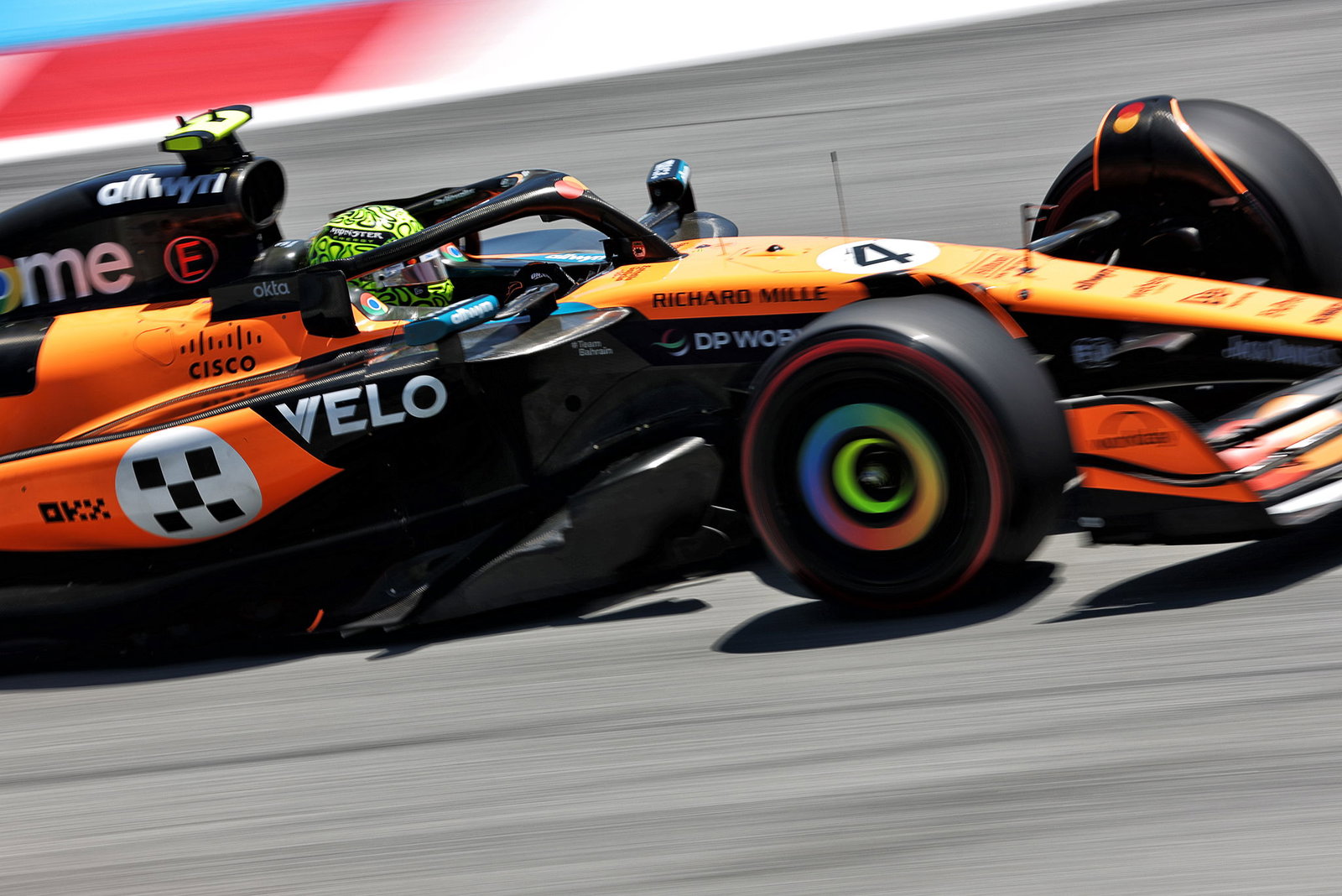 Norris on track at the Circuit de Barcelona-Catalunya