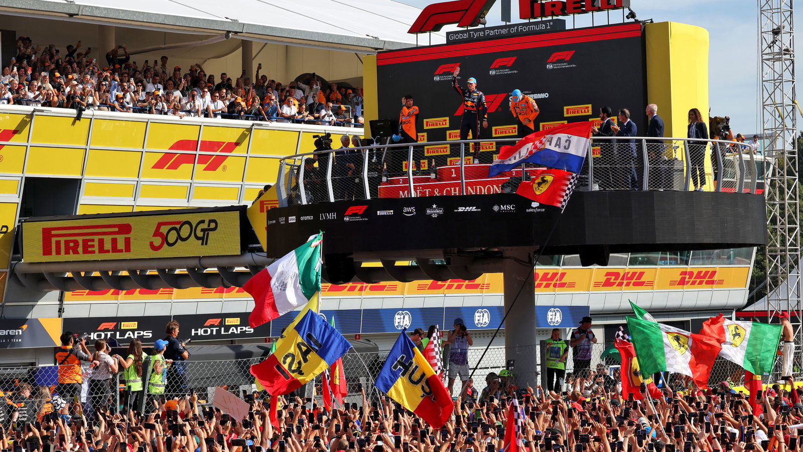 The Monza podium