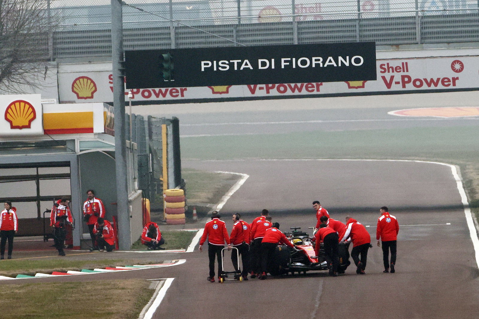 Lewis Hamilton stopped on track while driving the Ferrari SF-26