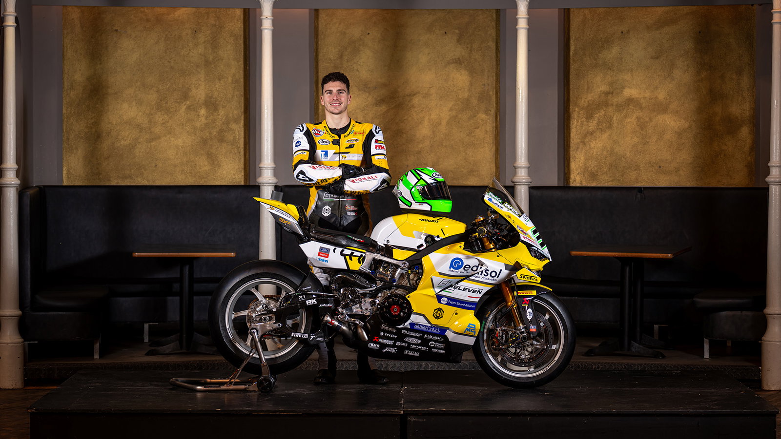 Lorenzo Baldassarri with 2026 Go Eleven Ducati. Credit: Team Go Eleven.