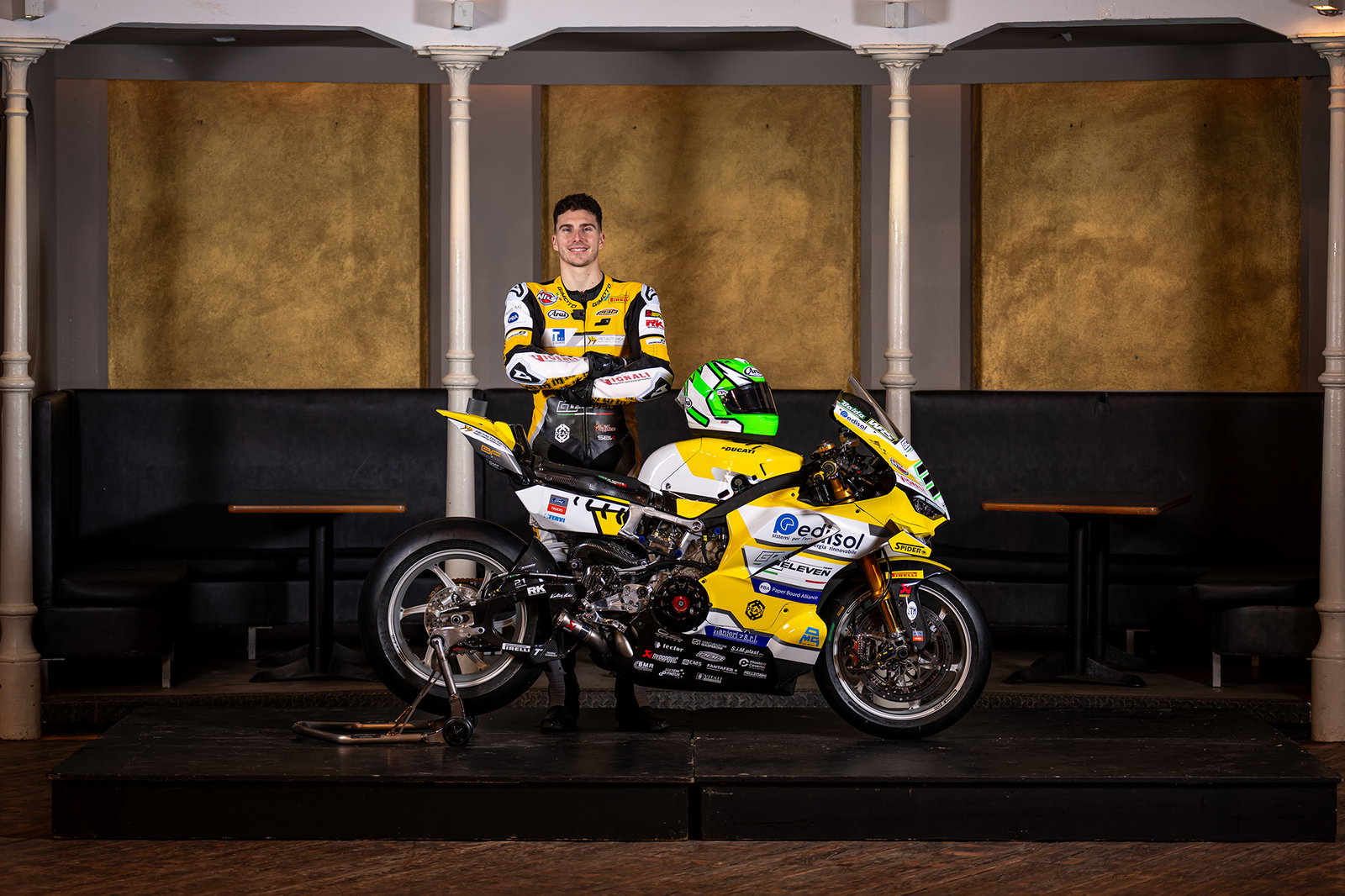 Lorenzo Baldassarri with 2026 Go Eleven Ducati. Credit: Team Go Eleven.