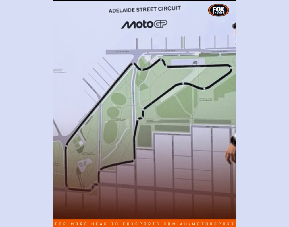 MotoGP's proposed Adelaide street circuit (pic: Fox Motorsport).