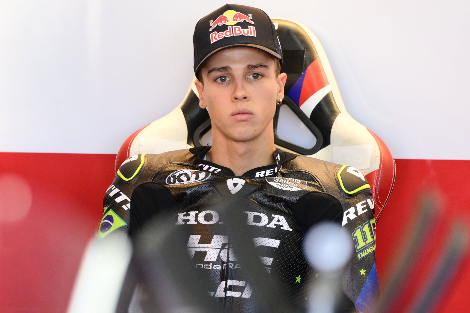 Diogo Moreira, 2025 MotoGP Valencia Test, pit box. Credit: Gold and Goose.